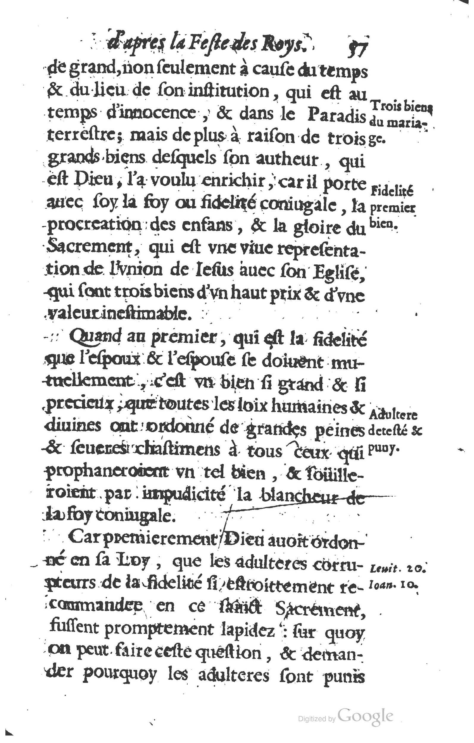 1629 - Manassés de Préaulx - Sermons ou Trésors de la piété chrétienne - BM Lyon