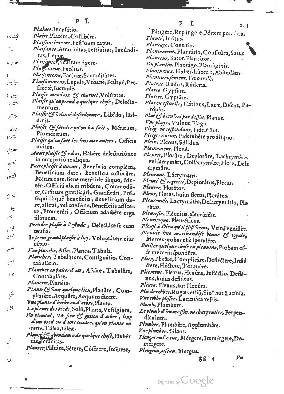 1564 - Henri Hylaire et Louis Cloquemin - Trésor des mots et traits français - BSB Munich