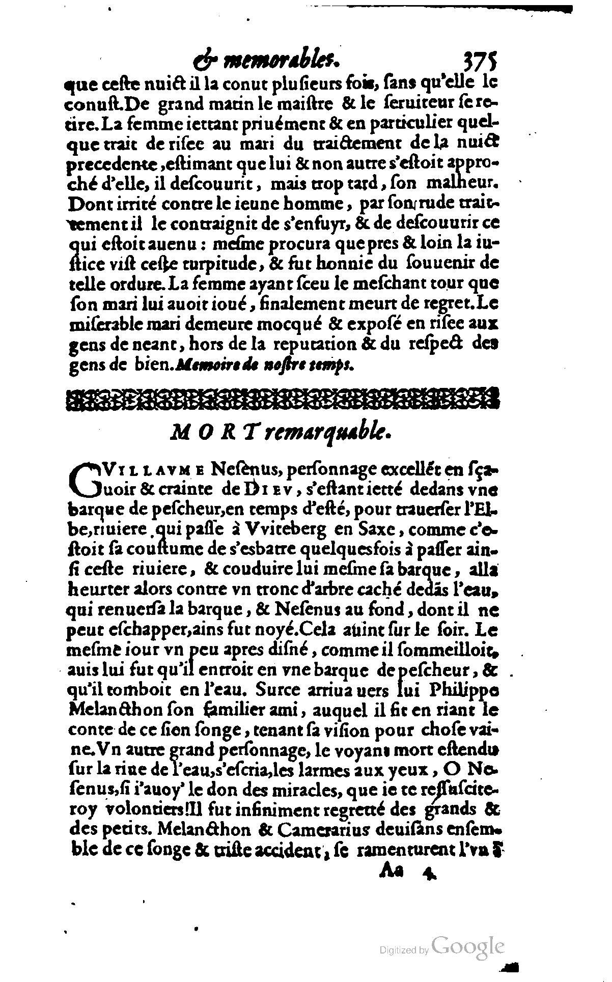 1620 - Samuel Crespin - Trésor d’histoires admirables et mémorables - BCU Lausanne