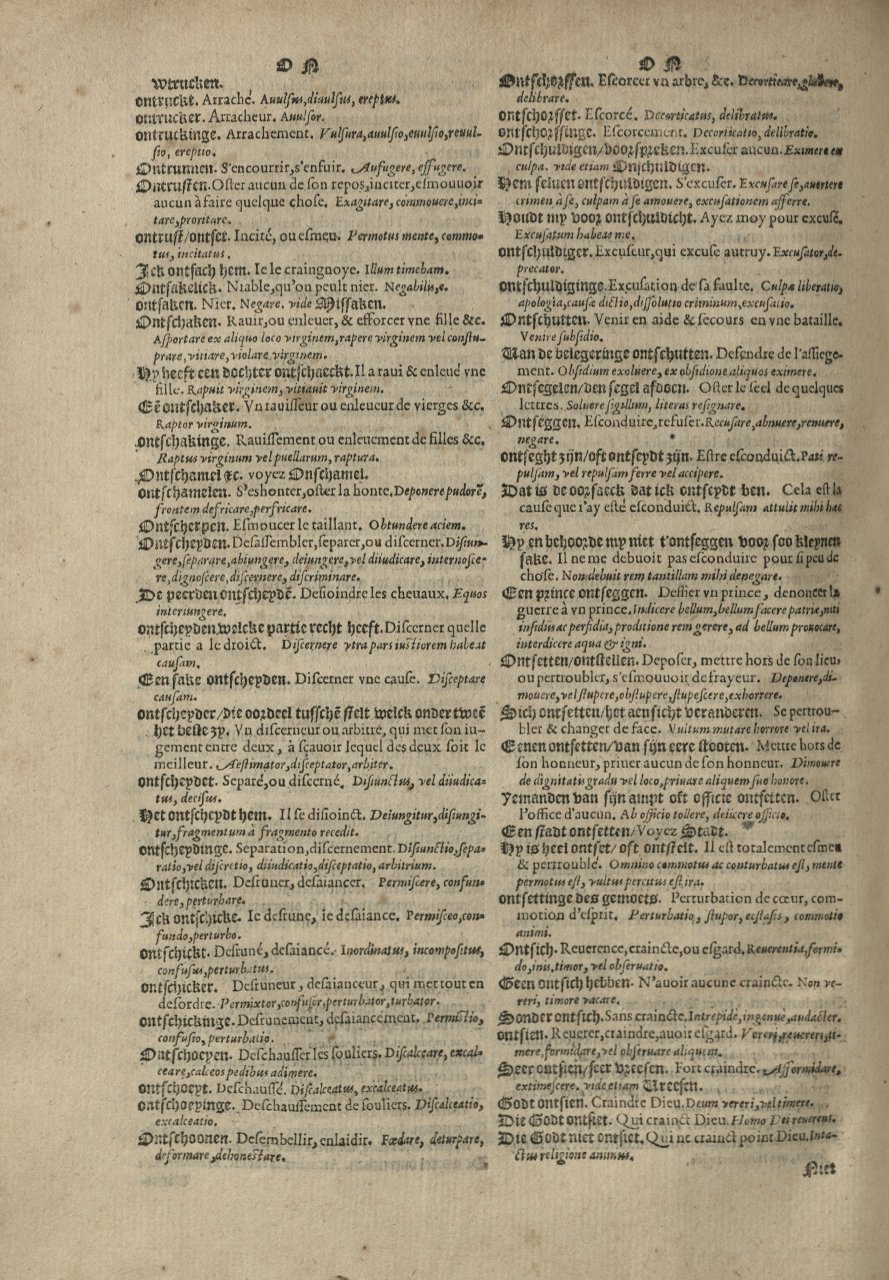 1573 - Christophe Plantin - Trésor du langage bas-allemand - Greifswald