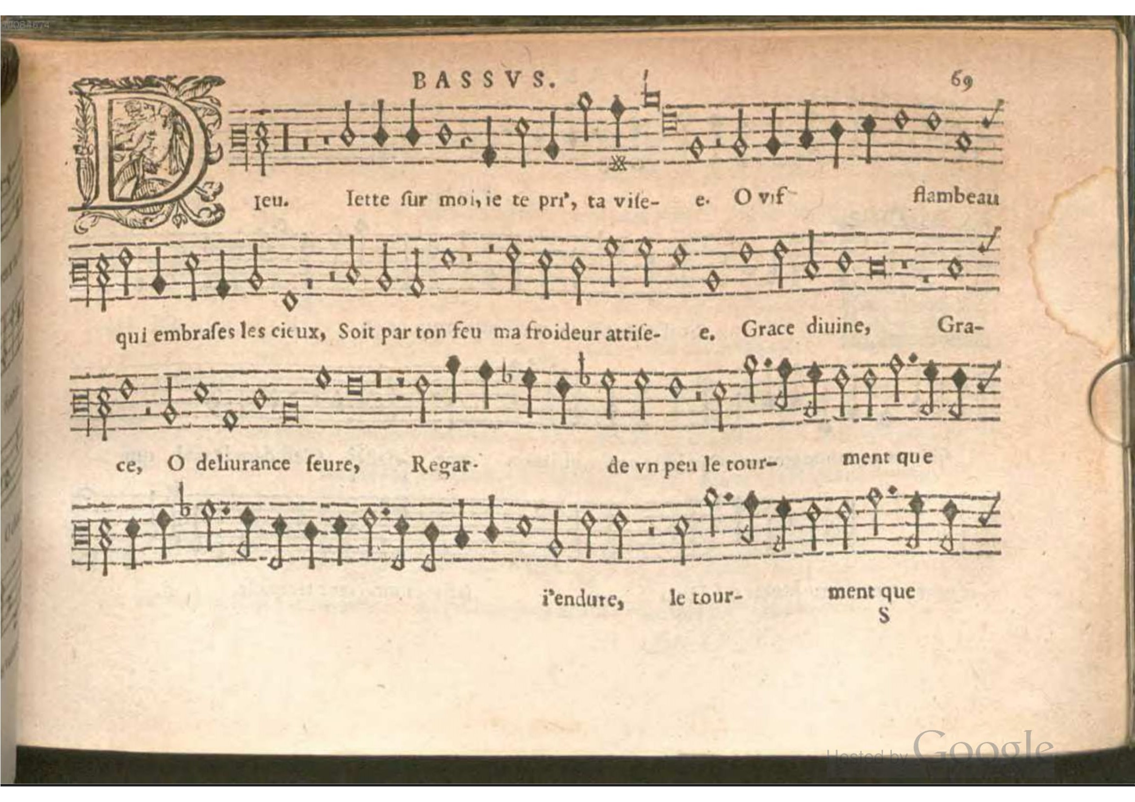 1576 - [Pierre de Saint-André] - Trésor de musique d’Orlande de Lassus Bassus - BSB Munich