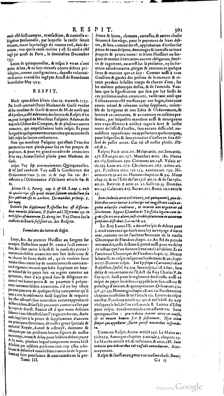 1629 - Veuve Nicolas Buon - Trésor du droit français (21754 T. 3) - BM Lyon
