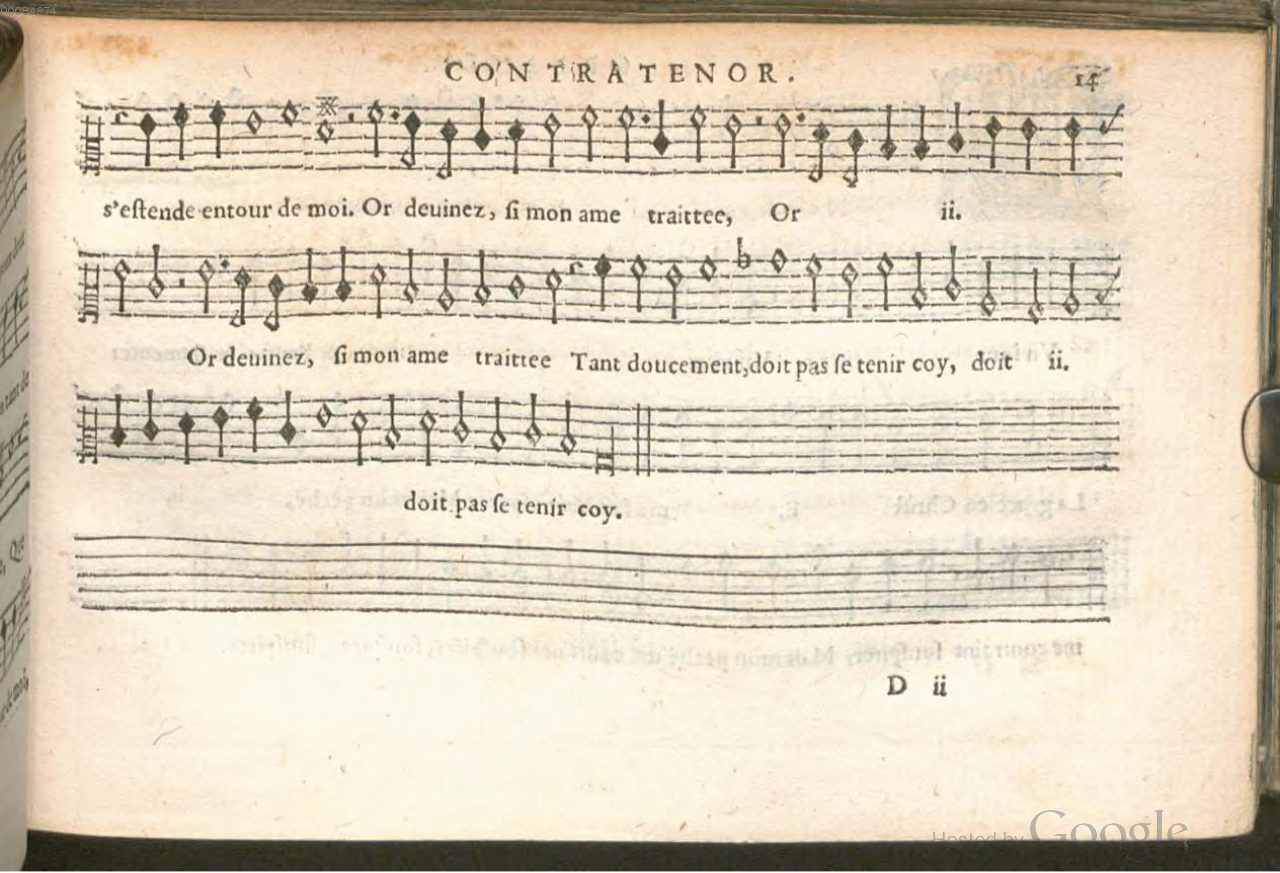 1576 - [Pierre de Saint-André] - Trésor de musique d’Orlande de Lassus Contratenor - BSB Munich