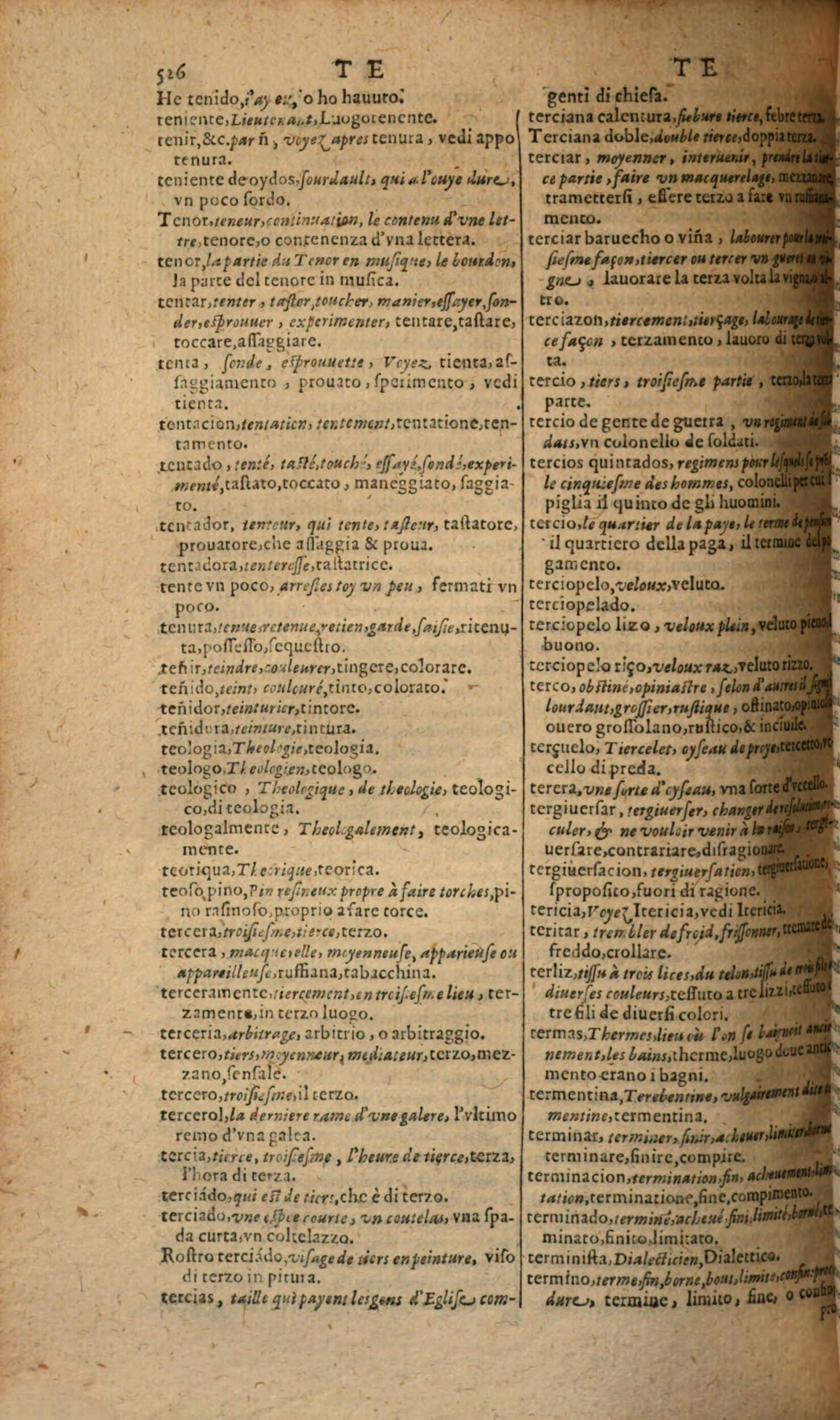 1617 - Samuel Crespin - Trésor des trois langues espagnole, française et italienne (Première partie) - Regensburg
