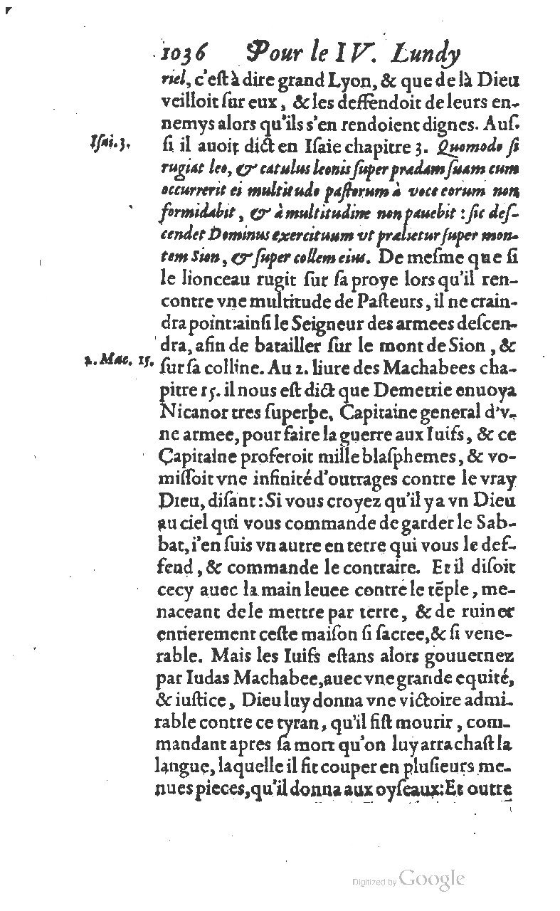 1607 - Nicolas Du Fossé - Trésor quadragésimal - T 01 - BM Lyon