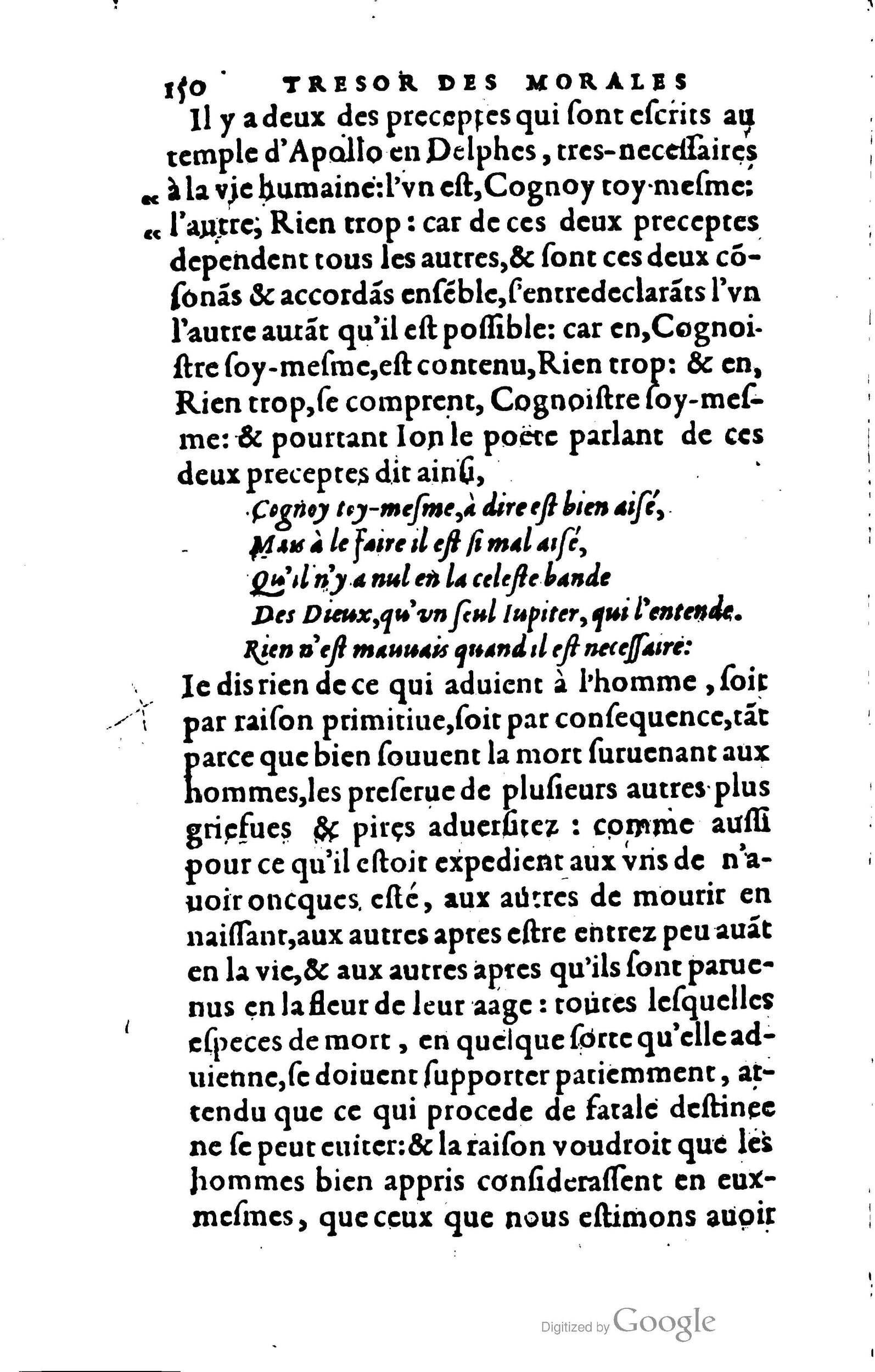 1578 - Jean Poupy - Trésor des morales de Plutarque - BSB Munich
