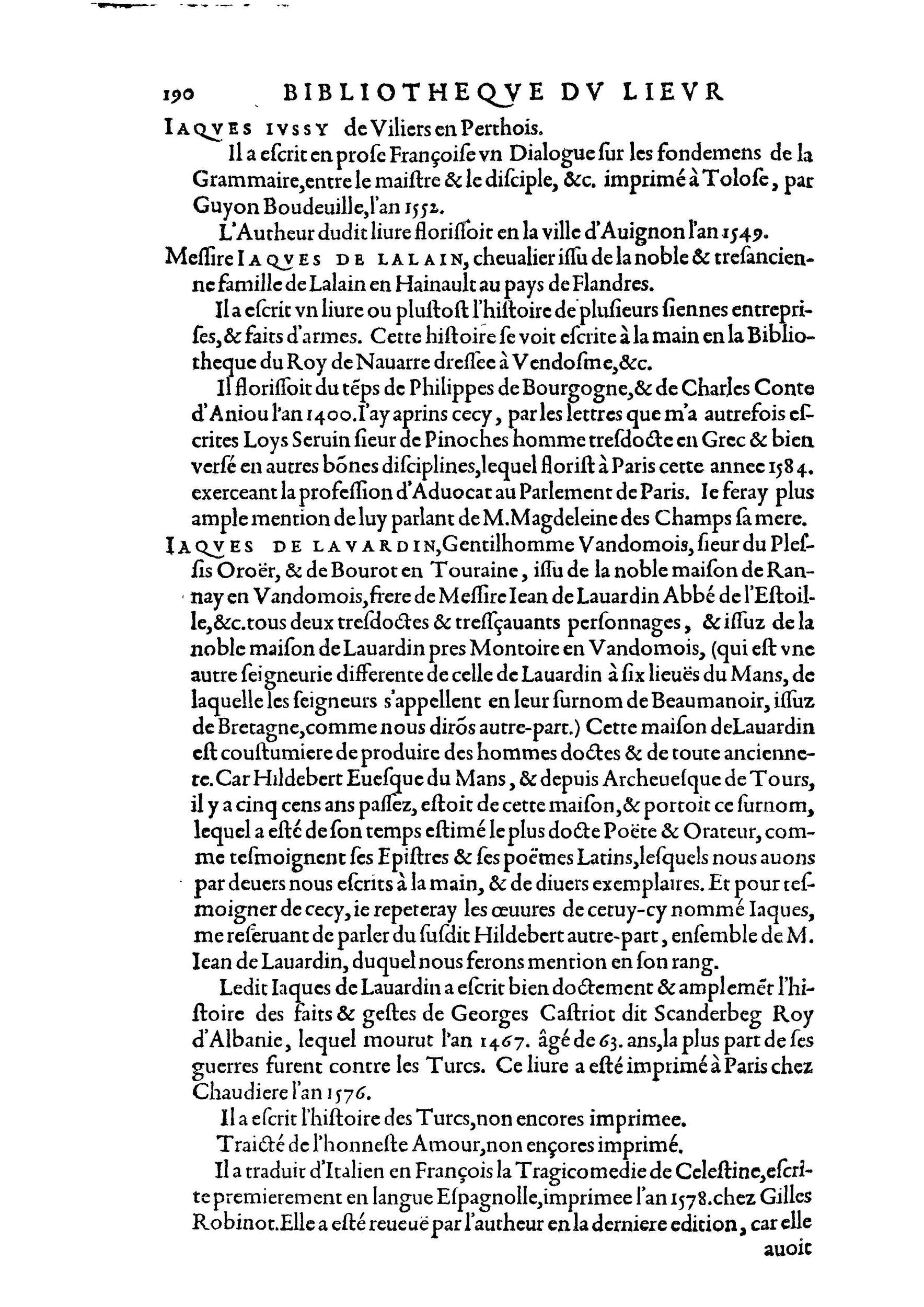1584 - Abel L&#039;Angelier - Bibliothèques françaises - BnF
