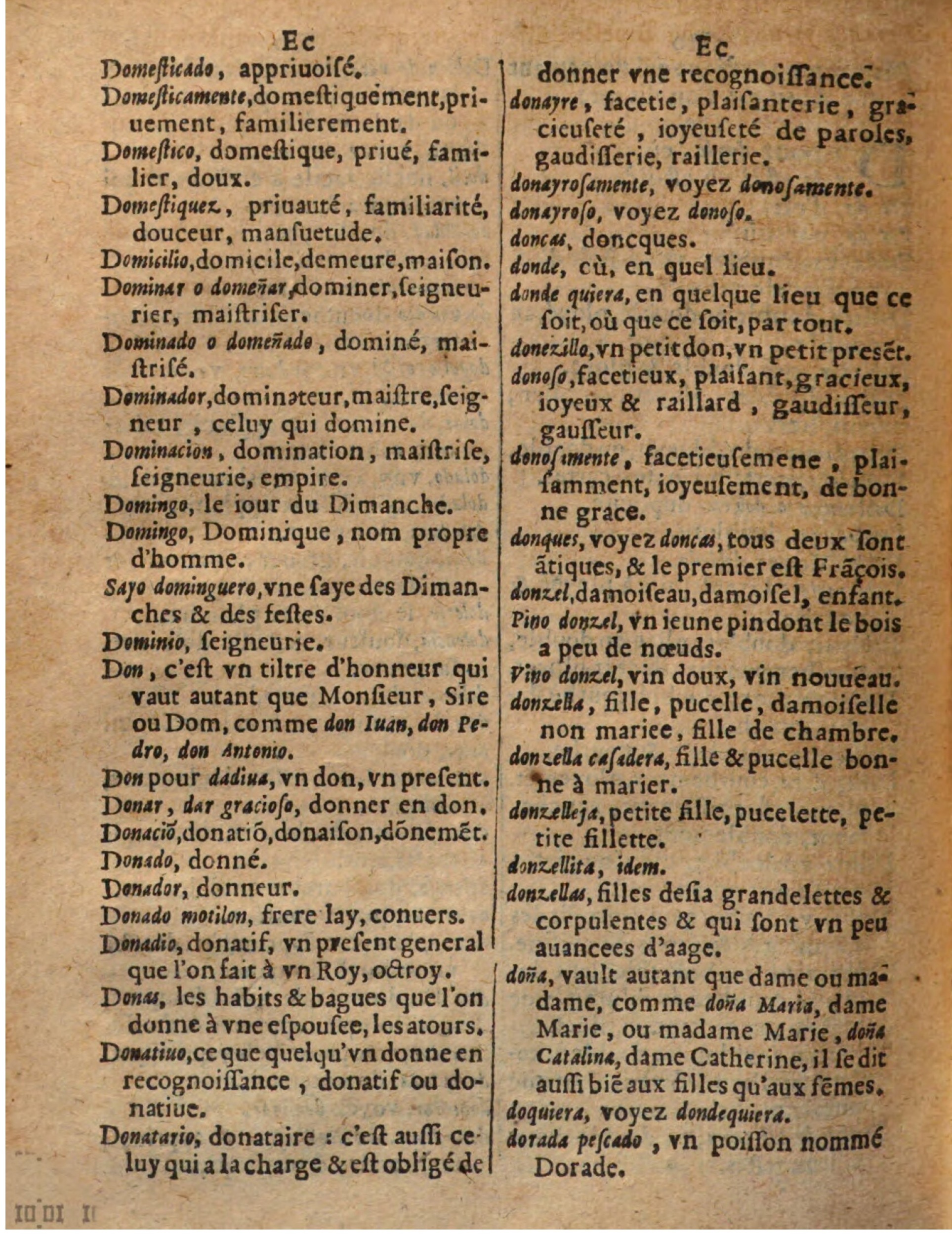 1625 - Hubert Antoine - Trésor des deux langues espagnole et française - Augsbourg