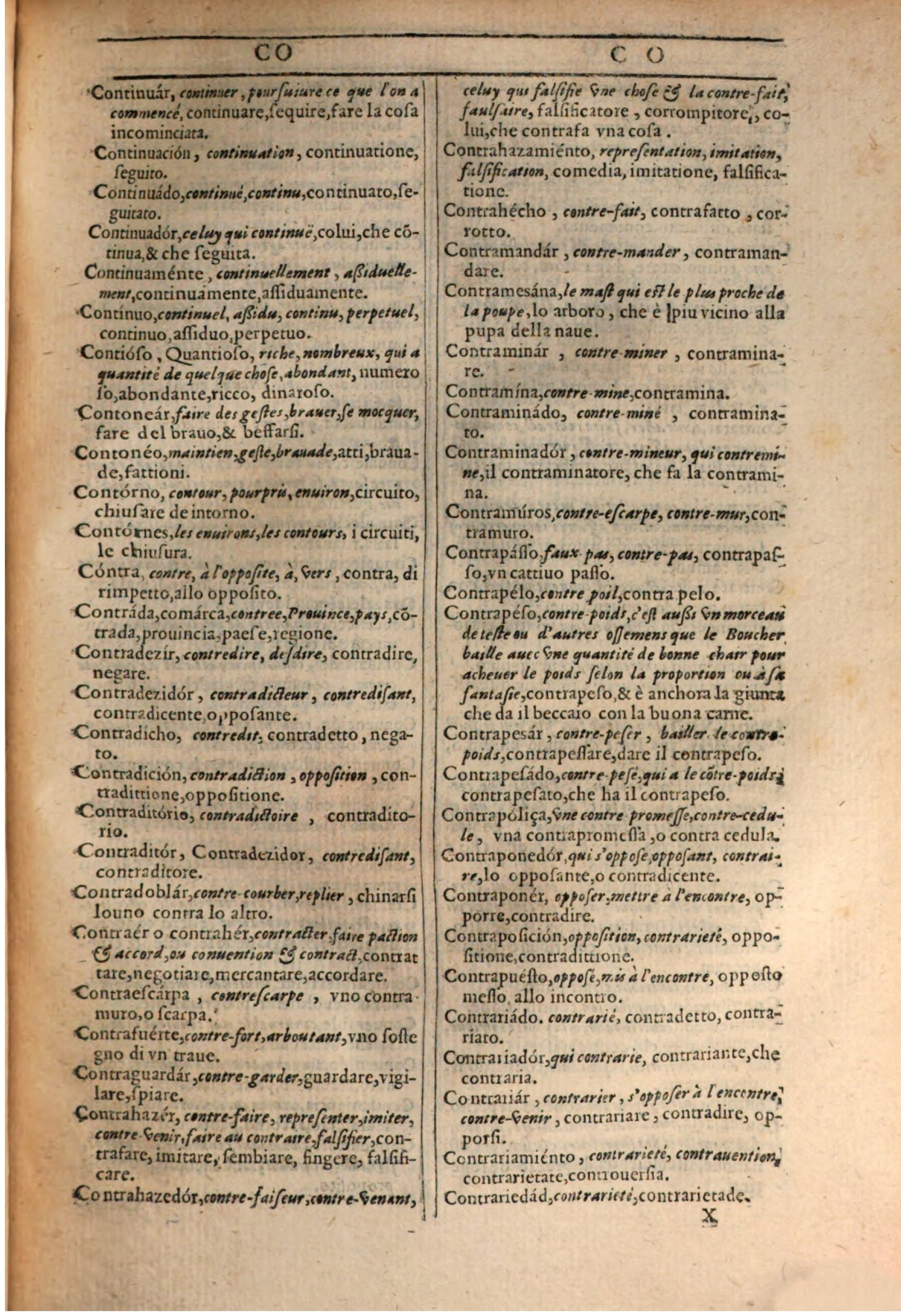 1609 - Philippe Albert et Alexandre Pernet - Trésor des trois langues française, italienne et espagnole (Première partie) - BSB Munich