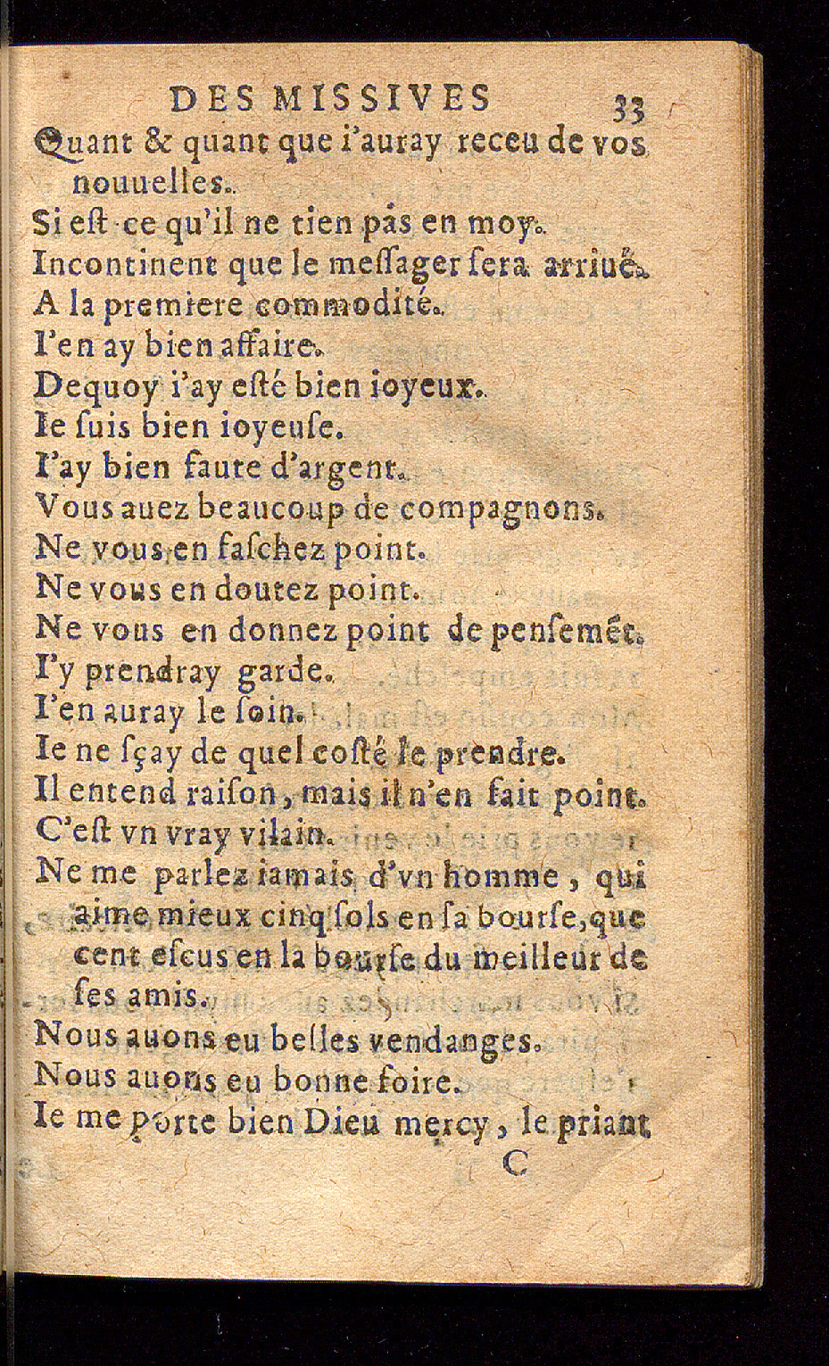 1614 - Barthélemy Vincent - Élite et Trésor des lettres missives - Bâle