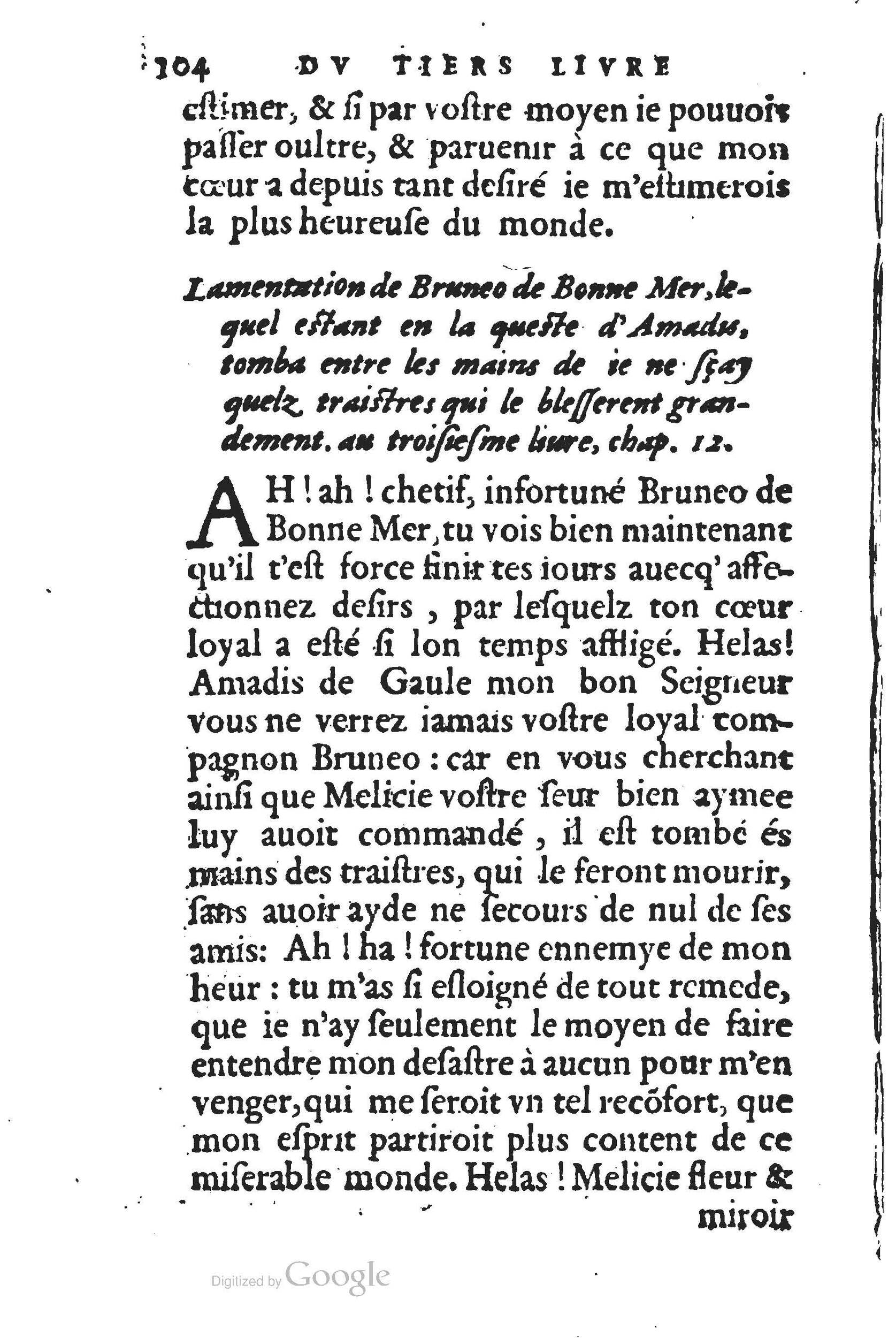 1560 - Jean d’Ogerolles et Gabriel Cotier Lyon - Trésor des Amadis - BSB Munich