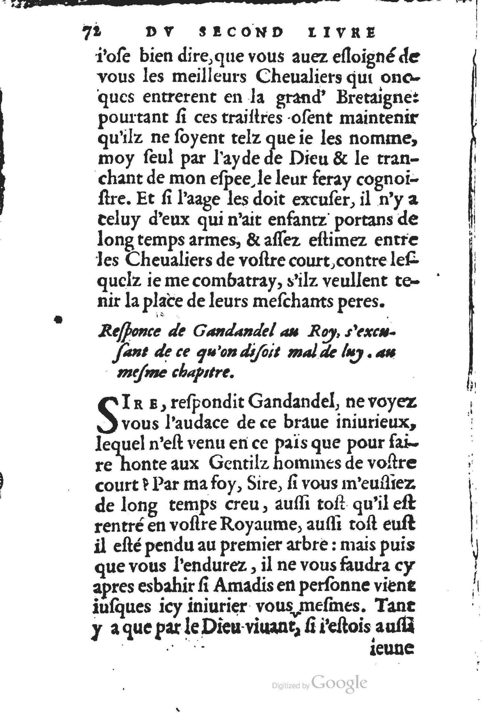 1560 - Jean d’Ogerolles et Gabriel Cotier Lyon - Trésor des Amadis - BSB Munich