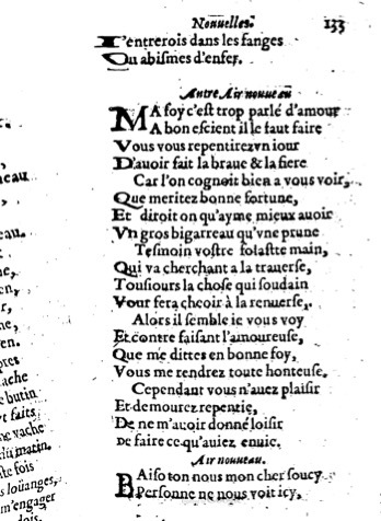 1623 - Jacques Cailloüé - Trésor ou recueil des chansons amoureuses - British Library