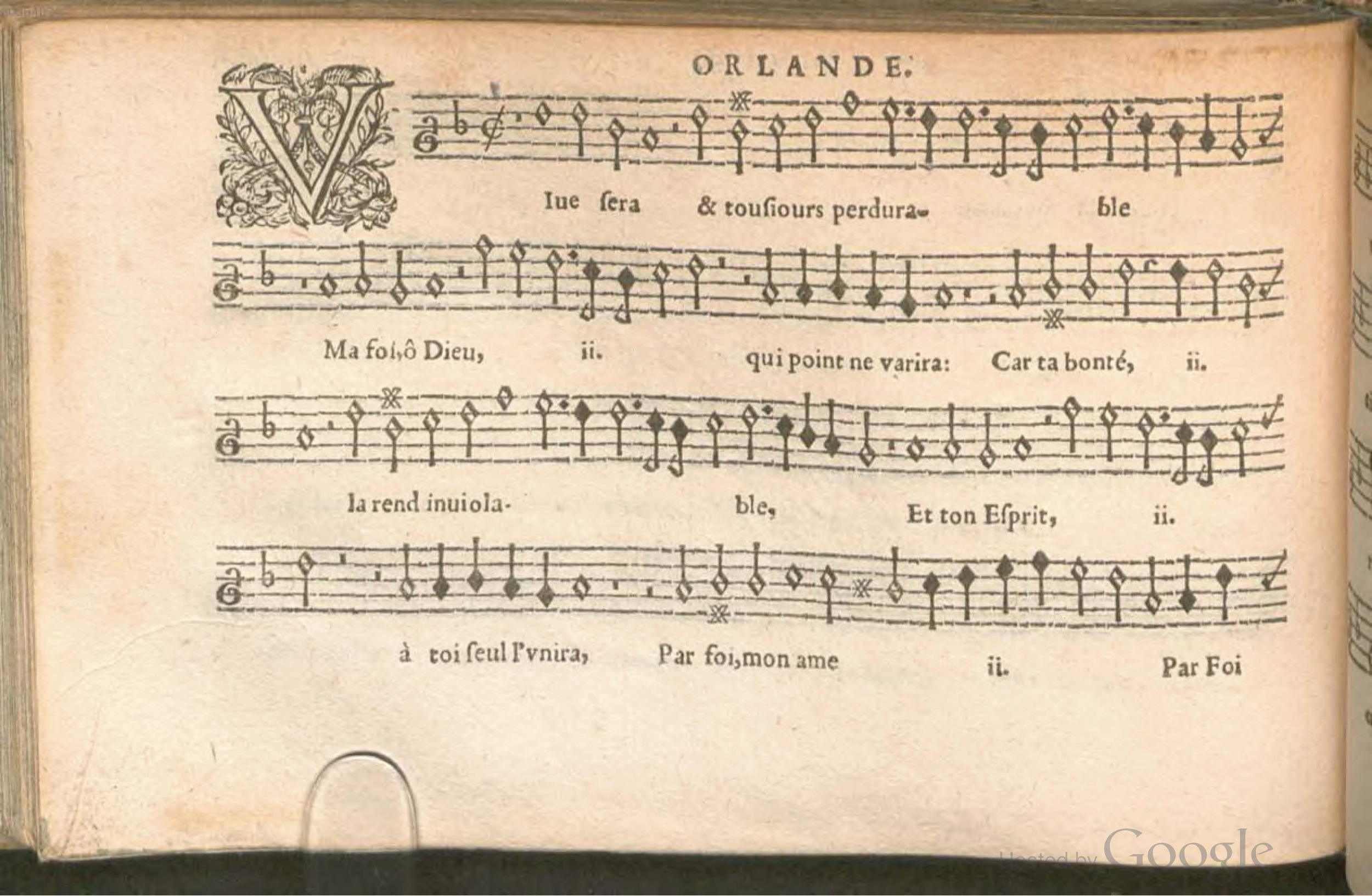 1576 - [Pierre de Saint-André] - Trésor de musique d’Orlande de Lassus Superius - BSB Munich