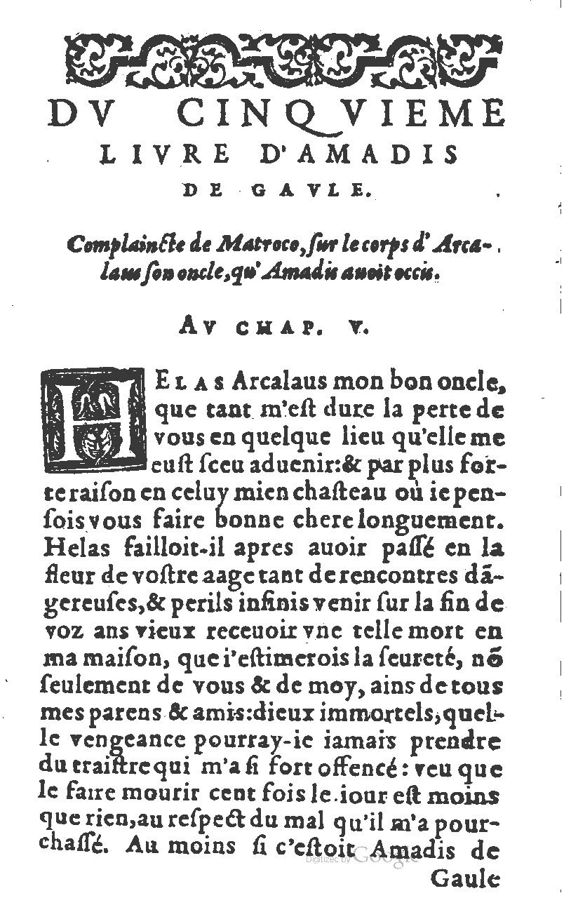 1582 - Jean Huguetan - Trésor des Amadis T. 1 - BM Lyon 1582 - Jean Huguetan - Trésor des Amadis T. 1 - BM Lyon