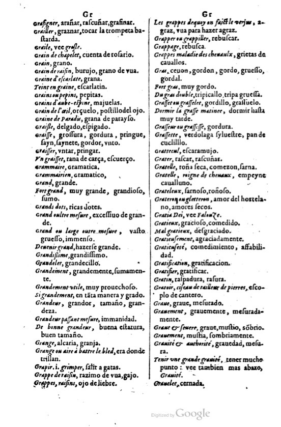 1621 - Adrian Tiffaine - Trésor des deux langues espagnole et française - BM Lyon