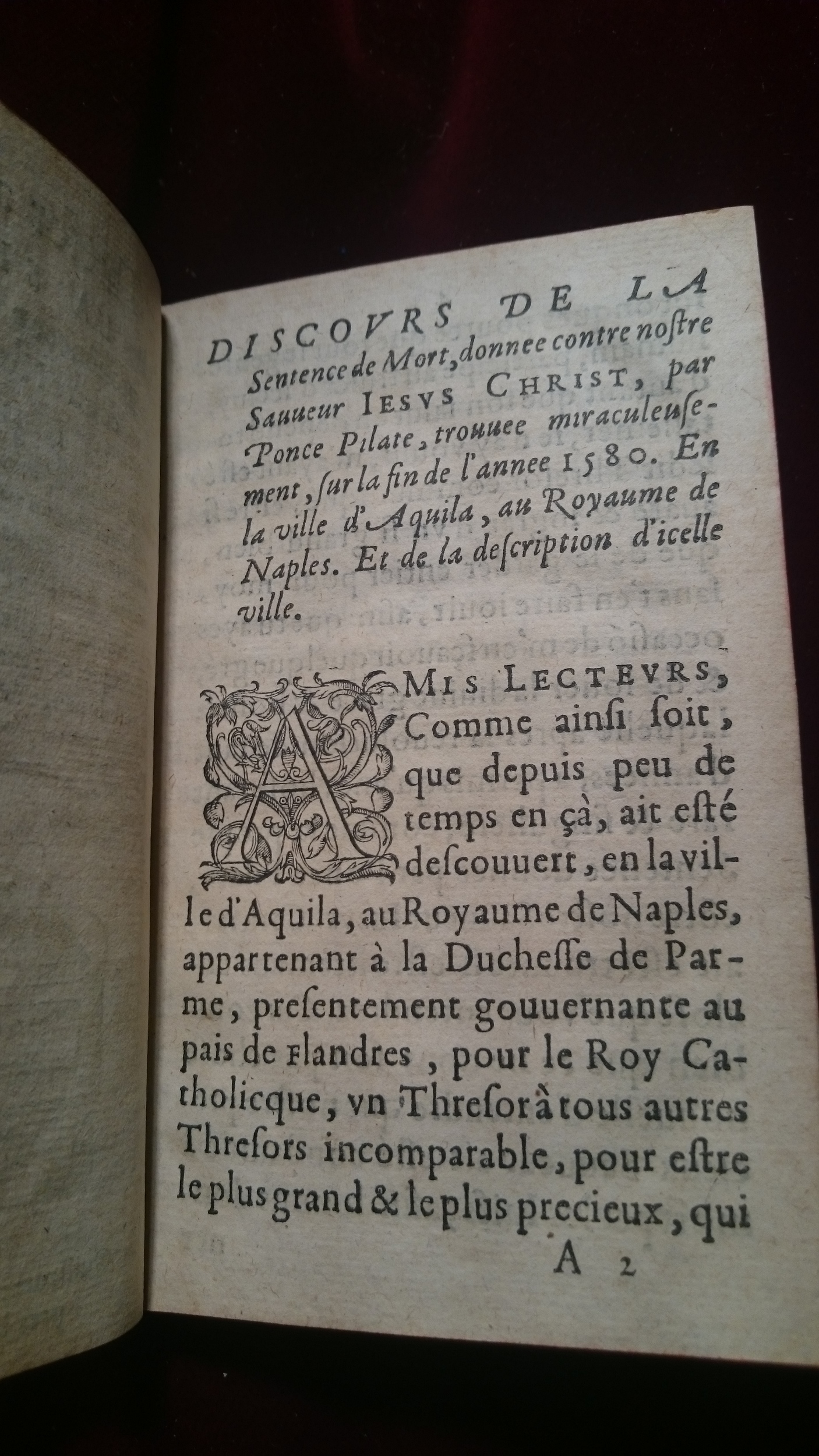 1581 - Guillaume Julien - Trésor de Ponce Pilate - Douai Quincy