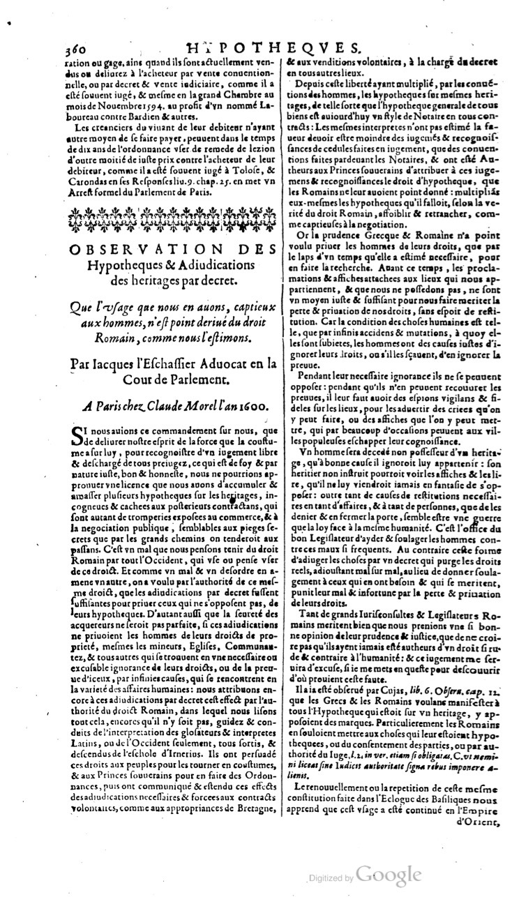1629 - Veuve Nicolas Buon - Trésor du droit français (21754 T. 2) - BM Lyon