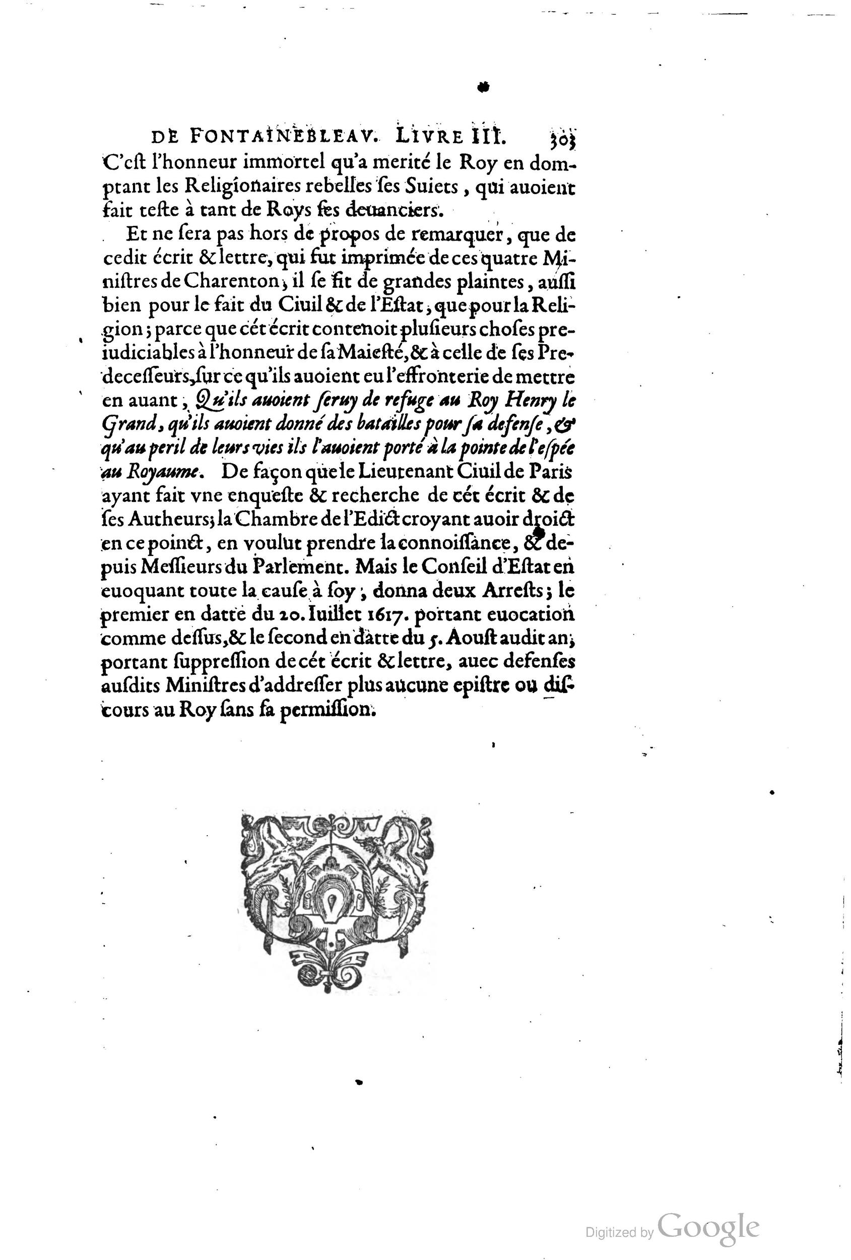 1642 - Sébastien Cramoisy - Trésor des merveilles de la maison royale de Fontainebleau - BM Lyon 1642 - Sébastien Cramoisy - Trésor des merveilles de la maison royale de Fontainebleau - BM Lyon