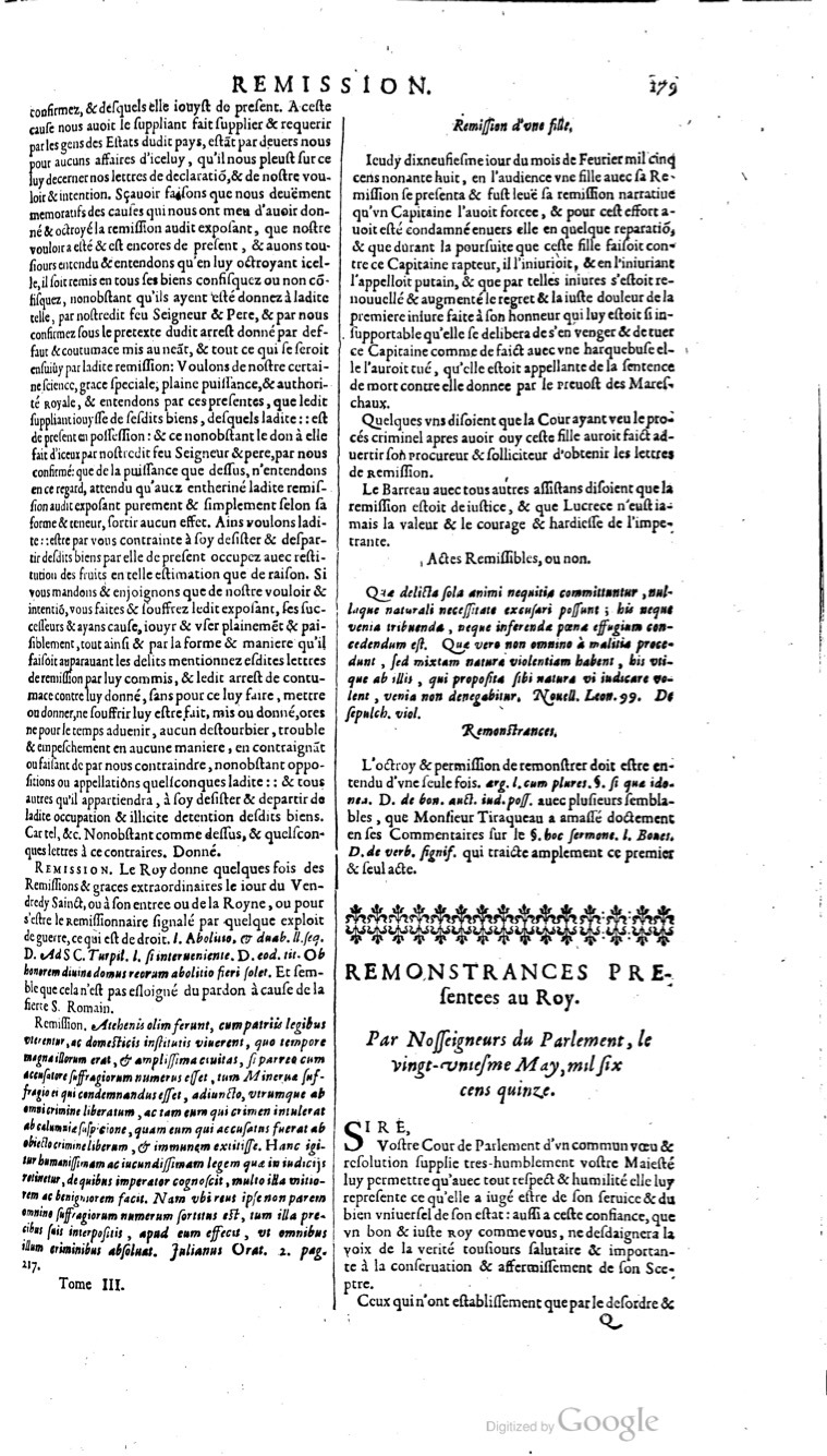 1629 - Veuve Nicolas Buon - Trésor du droit français (21754 T. 3) - BM Lyon