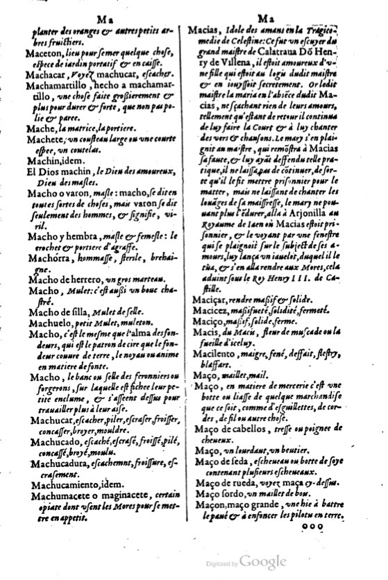 1621 - Adrian Tiffaine - Trésor des deux langues espagnole et française - BM Lyon