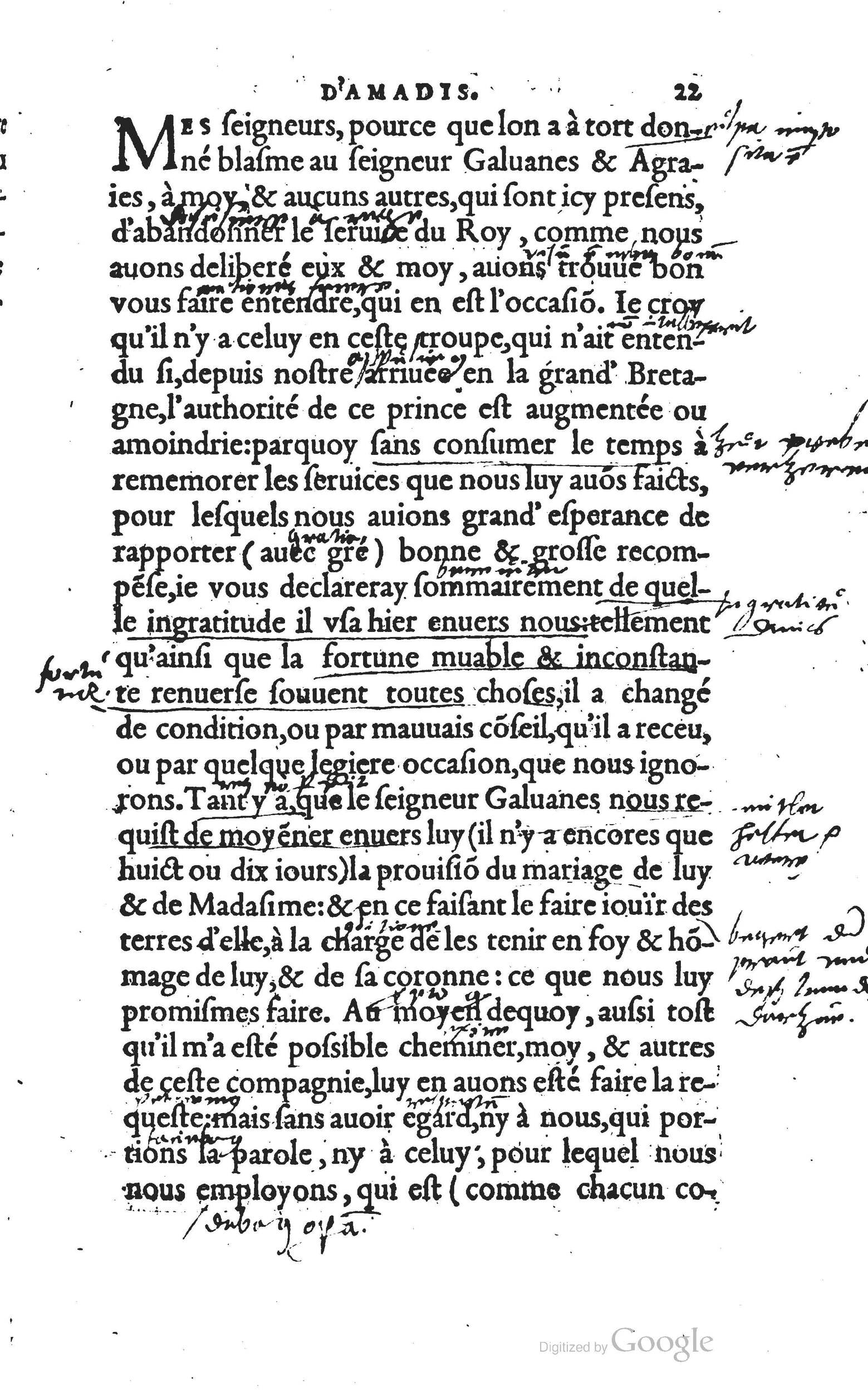 1560 - Vincent Sertenas et Gilles Robinot - Trésor des Amadis - British Library