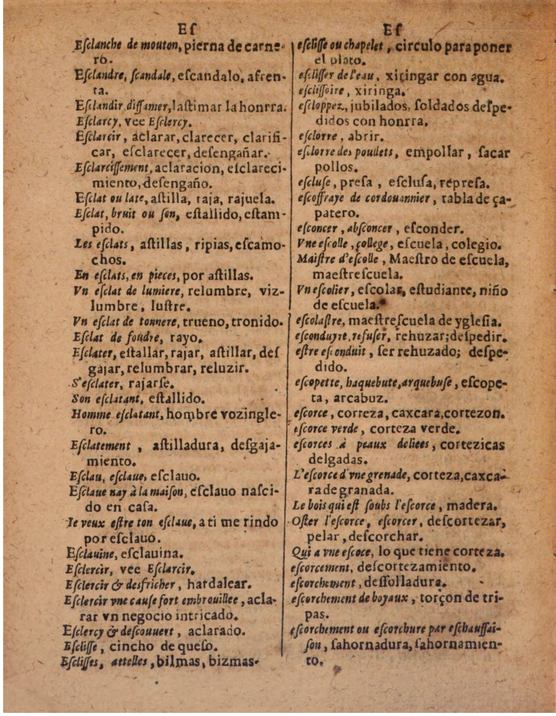 1624 - Hubert Antoine - Trésor des deux langues espagnole et française (Seconde partie) - BSB Munich