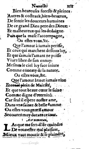1623 - Jacques Cailloüé - Trésor ou recueil des chansons amoureuses - British Library