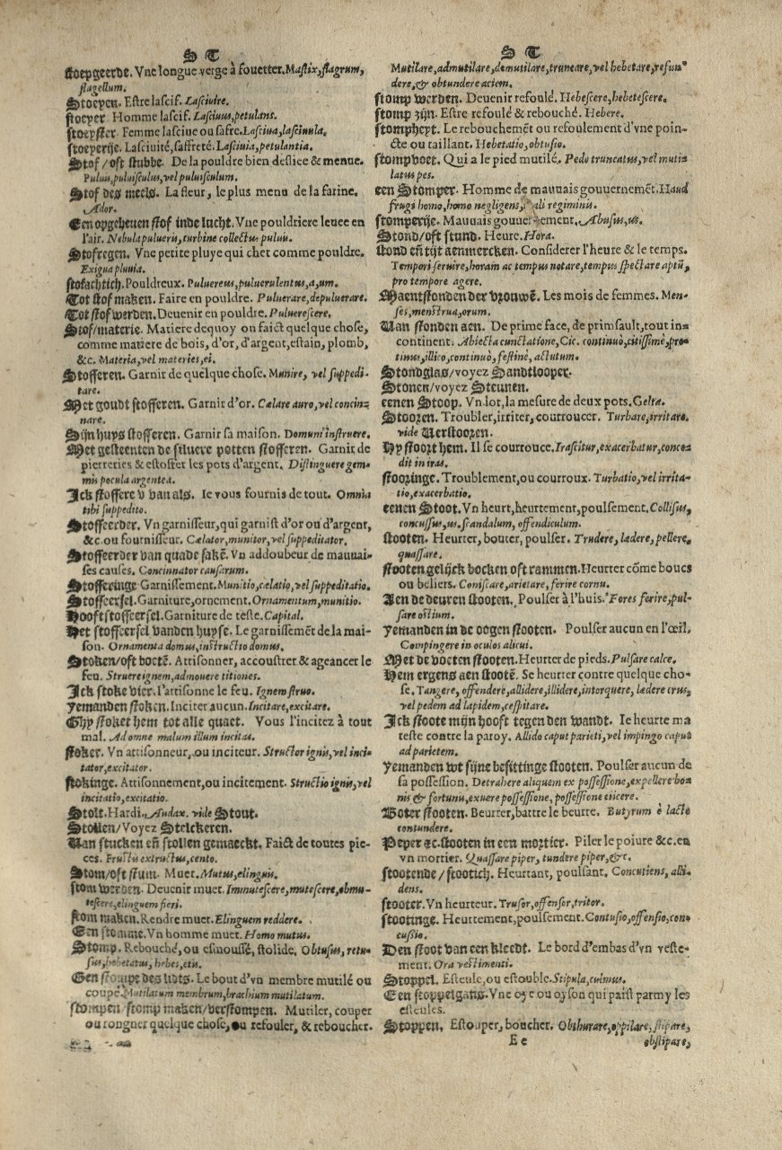 1573 - Christophe Plantin - Trésor du langage bas-allemand - Greifswald