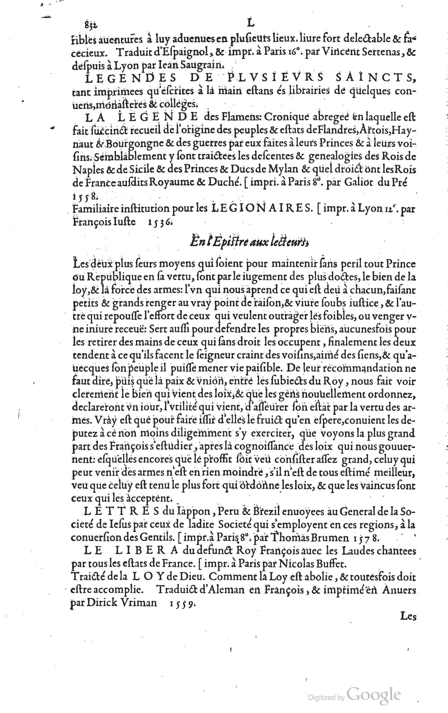 1585 - Barthélemy Honorat - Bibliothèques françaises - BSB Munich