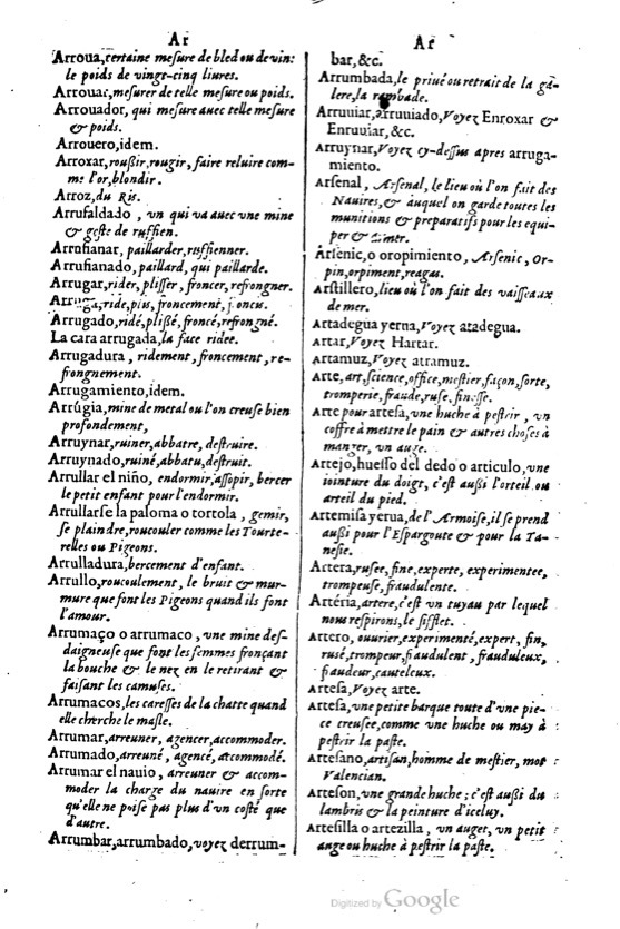 1621 - Adrian Tiffaine - Trésor des deux langues espagnole et française - BM Lyon