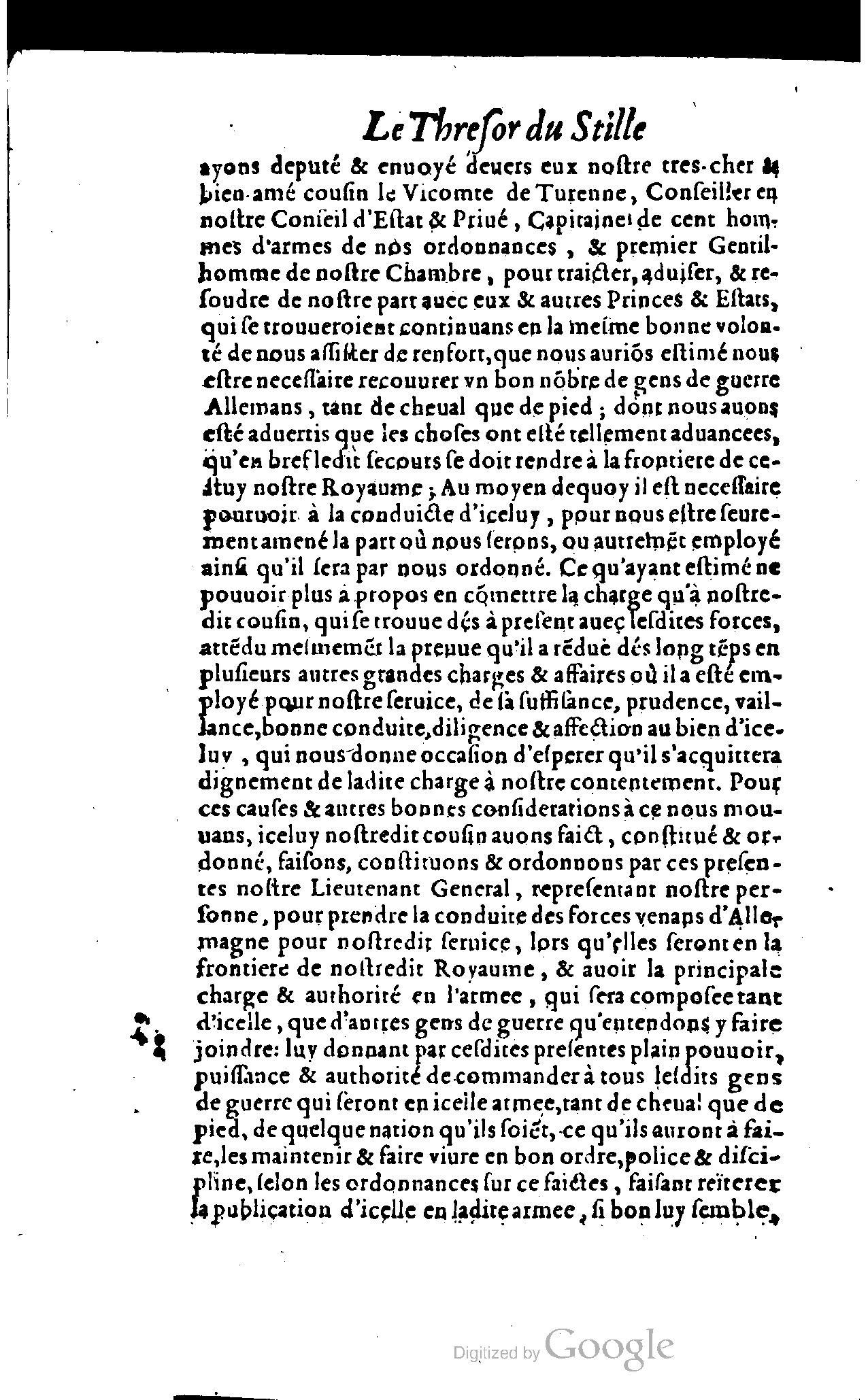 1614 - Jean Richer - Trésor du nouveau style et protocole de la chancellerie de France - BSB Munich