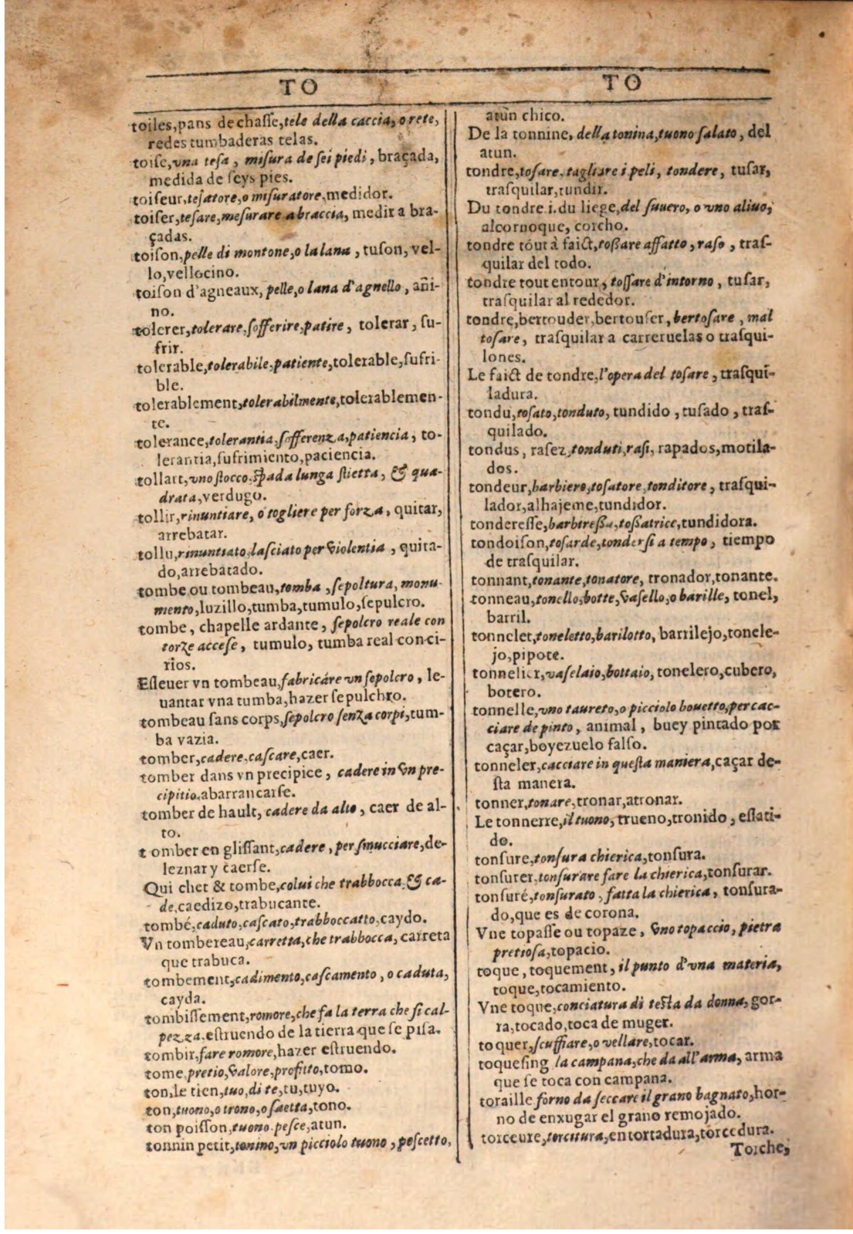 1609 - Philippe Albert et Alexandre Pernet - Trésor des trois langues française, italienne et espagnole (Seconde partie) - BSB Munich 1609 - Philippe Albert et Alexandre Pernet - Trésor des trois langues française, italienne et espagnole (Seconde partie) - BSB Munich