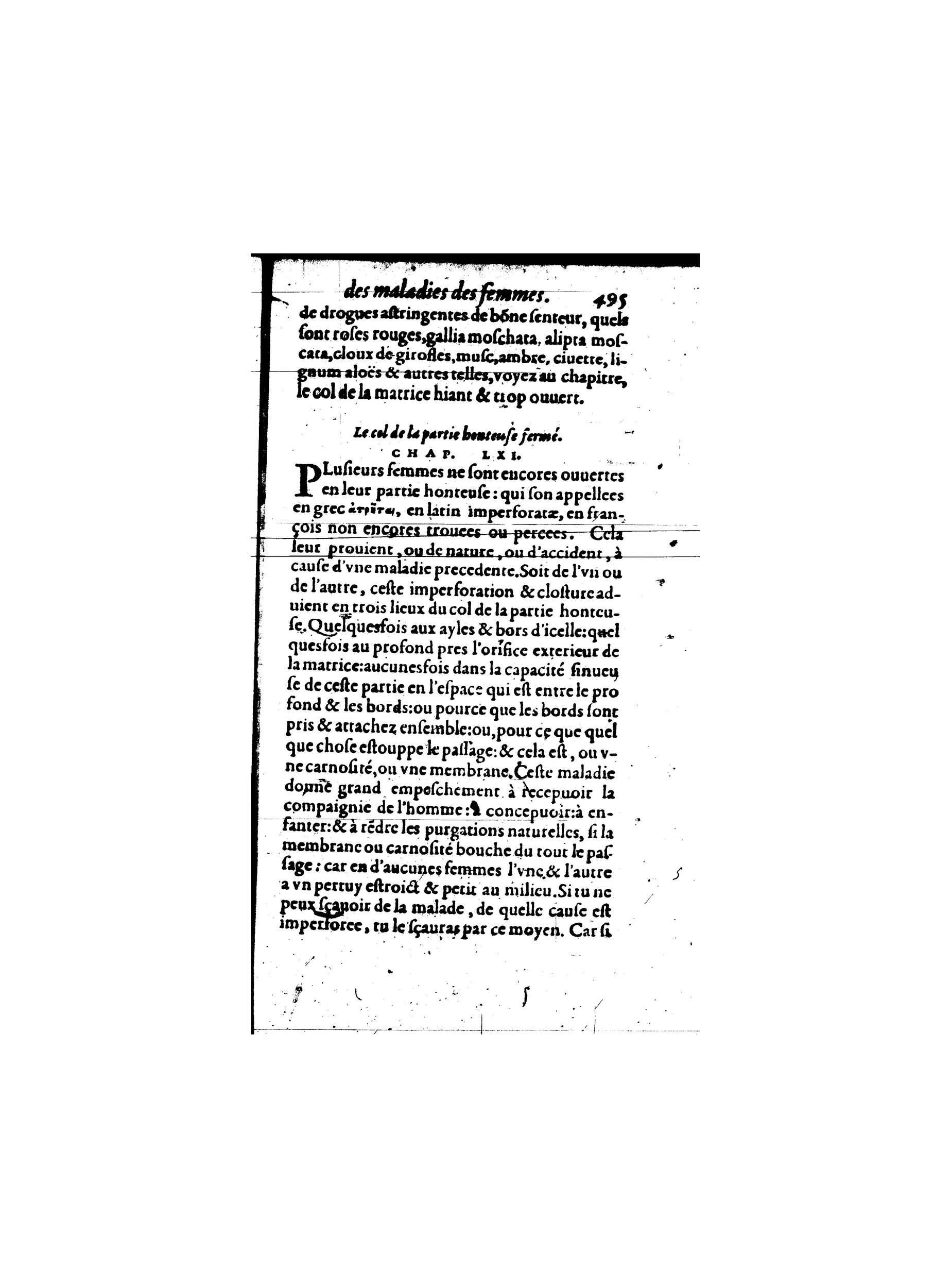 1587 - Jacques du Puis - Trésor des remèdes secrets pour les maladies des femmes - BnF