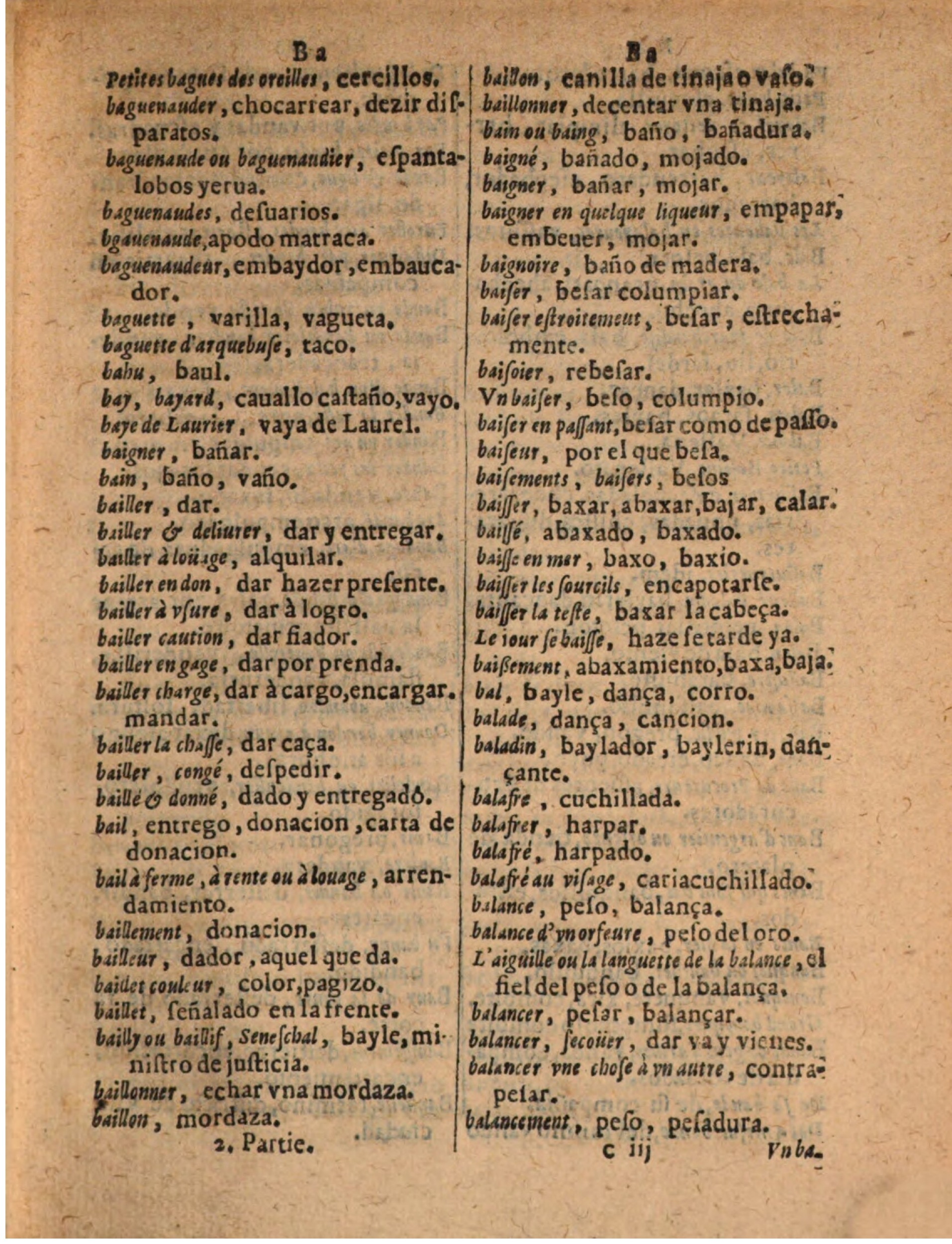 1624 - Hubert Antoine - Trésor des deux langues espagnole et française (Seconde partie) - BSB Munich