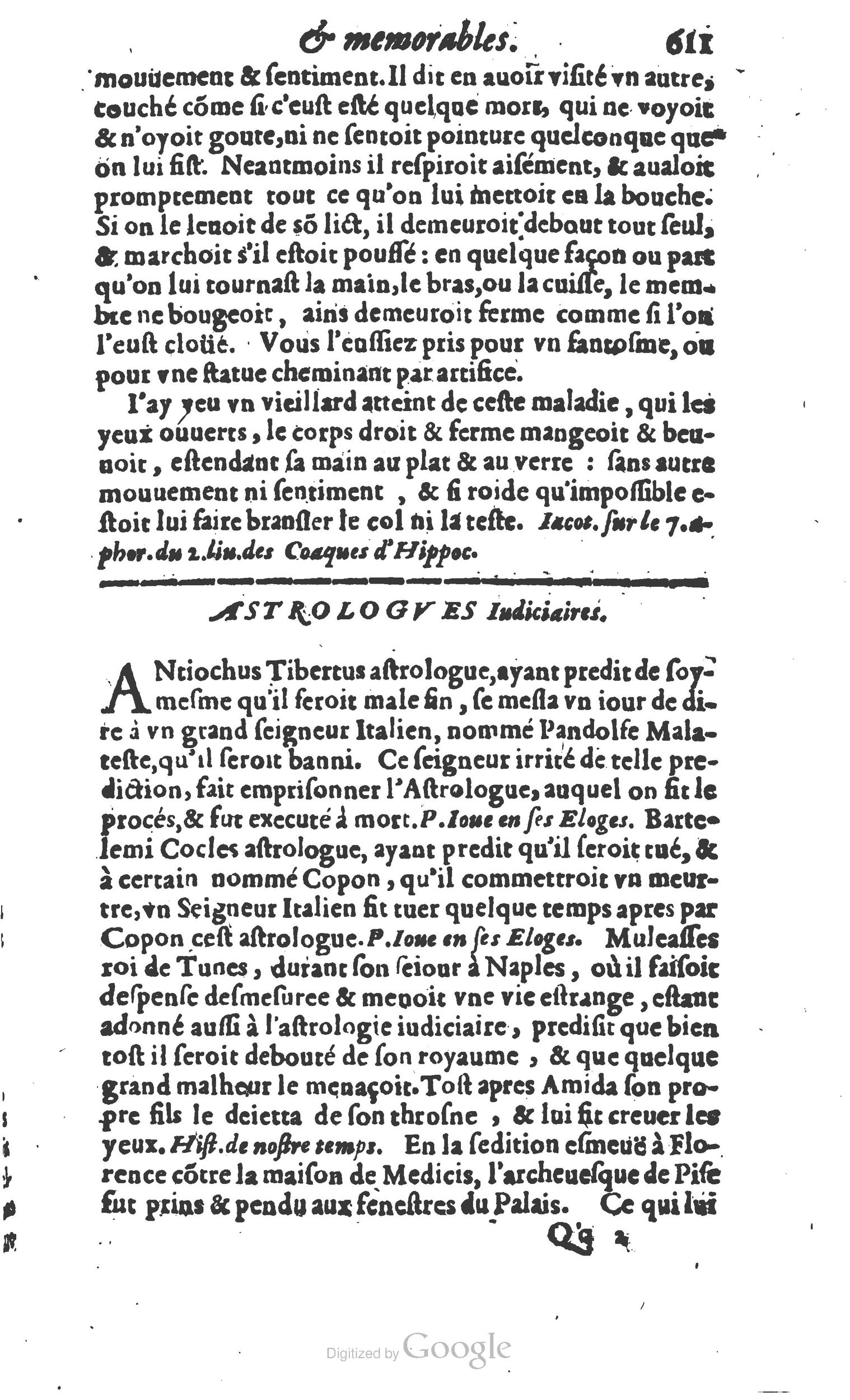 1610 - Paul Marceau - Trésor d’histoires admirables et mémorables - Princeton