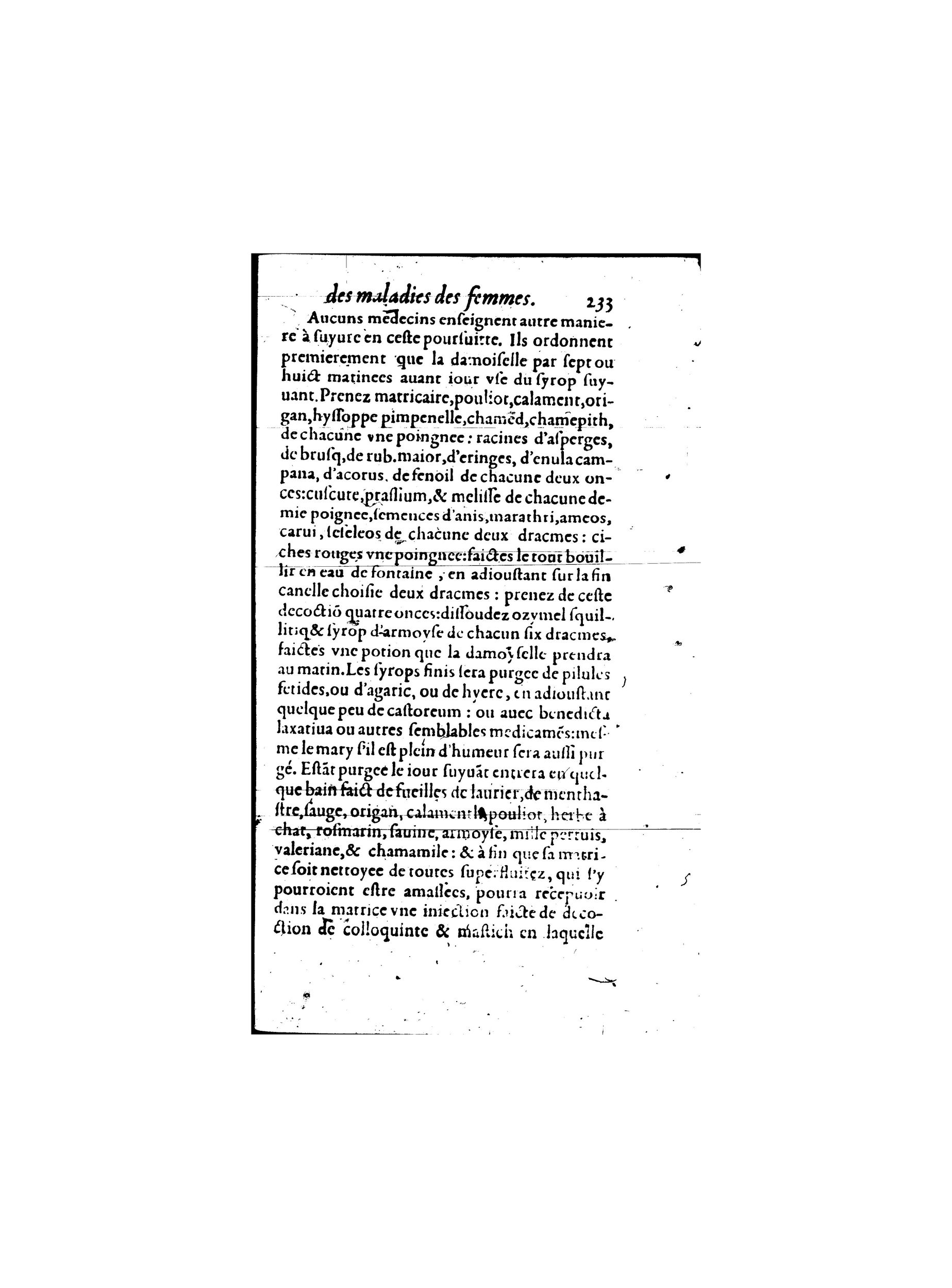 1587 - Jacques du Puis - Trésor des remèdes secrets pour les maladies des femmes - BnF