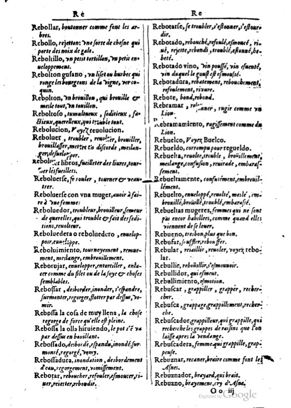 1616 - Veuve Marc Orry - Trésor des deux langues espagnole et française (Première et Seconde parties) - BM Lyon