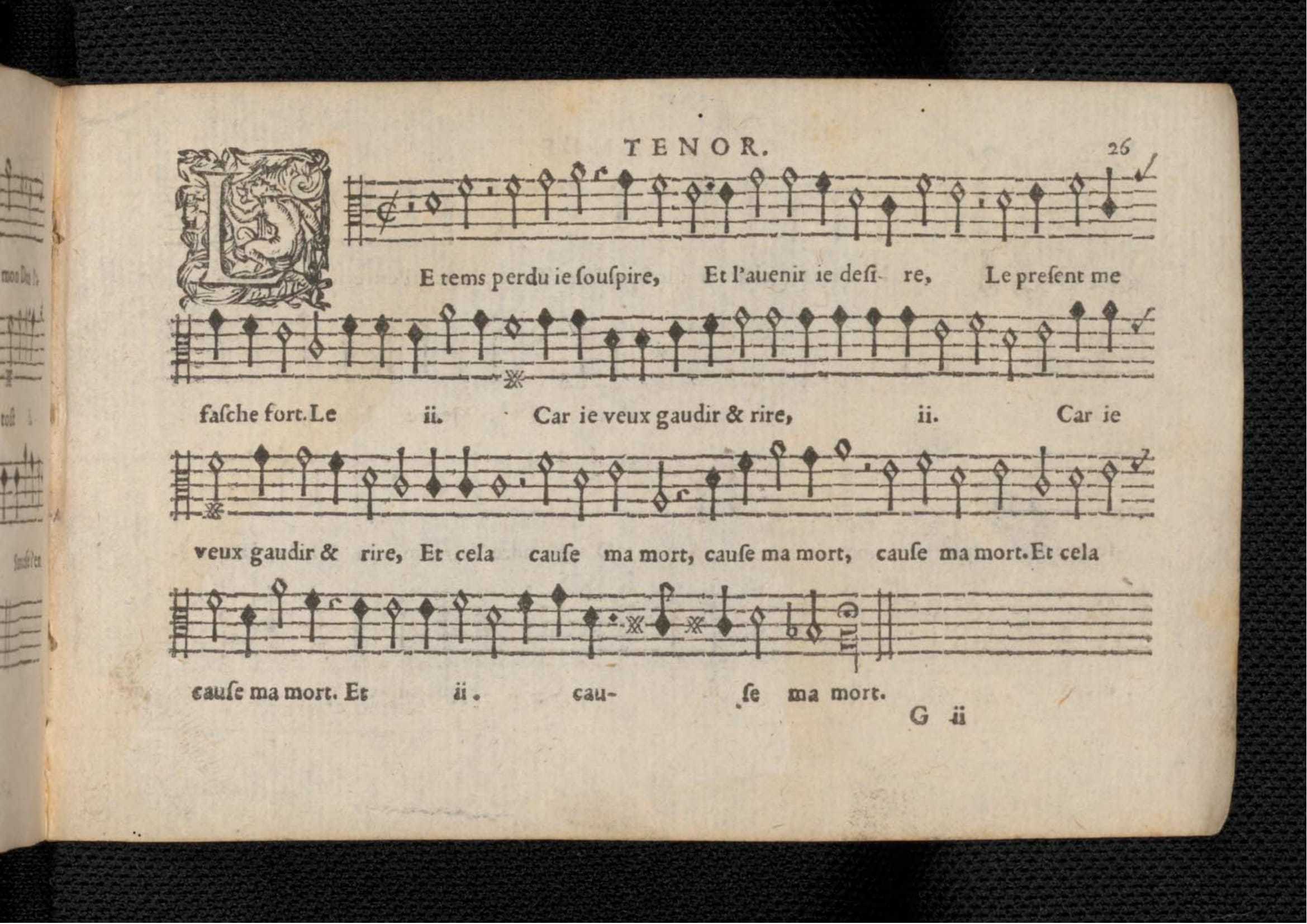 1576 - [Pierre de Saint-André] - Trésor de musique d’Orlande de Lassus Tenor - KBR Bruxelles
