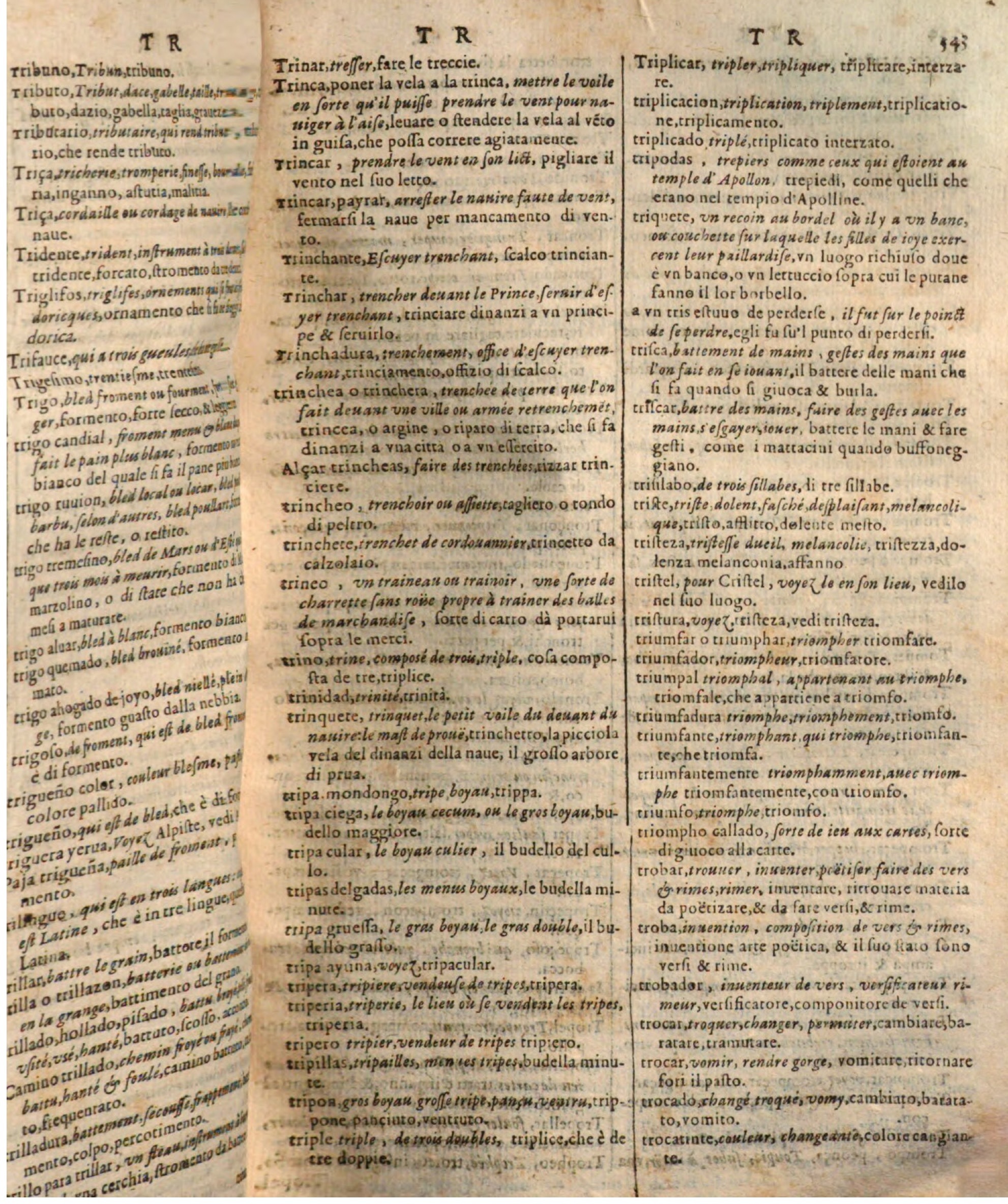 1644 - Jacques Crespin - Trésor des trois langues - Passau 1644 - Jacques Crespin - Trésor des trois langues - Passau