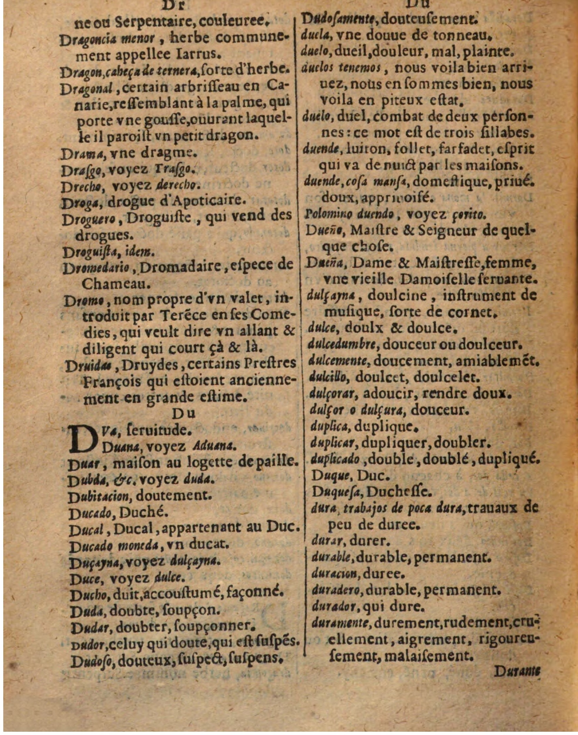 1625 - Hubert Antoine - Trésor des deux langues espagnole et française - Augsbourg