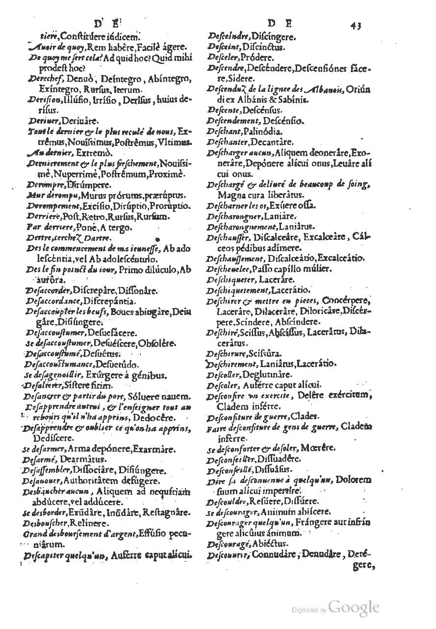 1558 - Guillaume Rouillé - Trésor des mots et traits français - BSB Munich