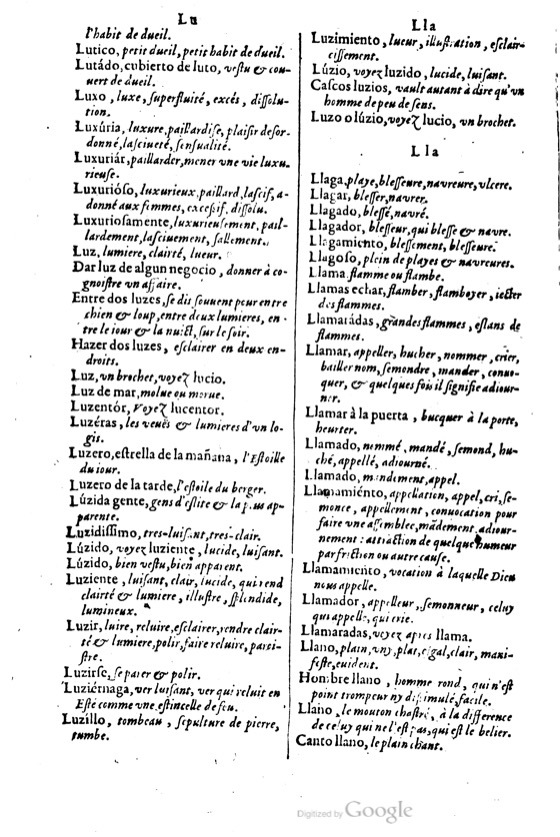 1621 - Adrian Tiffaine - Trésor des deux langues espagnole et française - BM Lyon