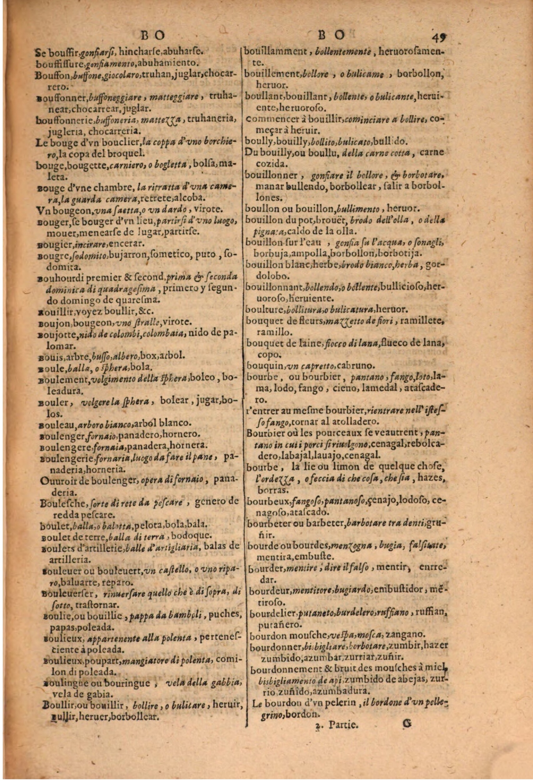 1616 - Pierre de la Rovière - Trésor des trois langues (Seconde partie) - BSB Munich