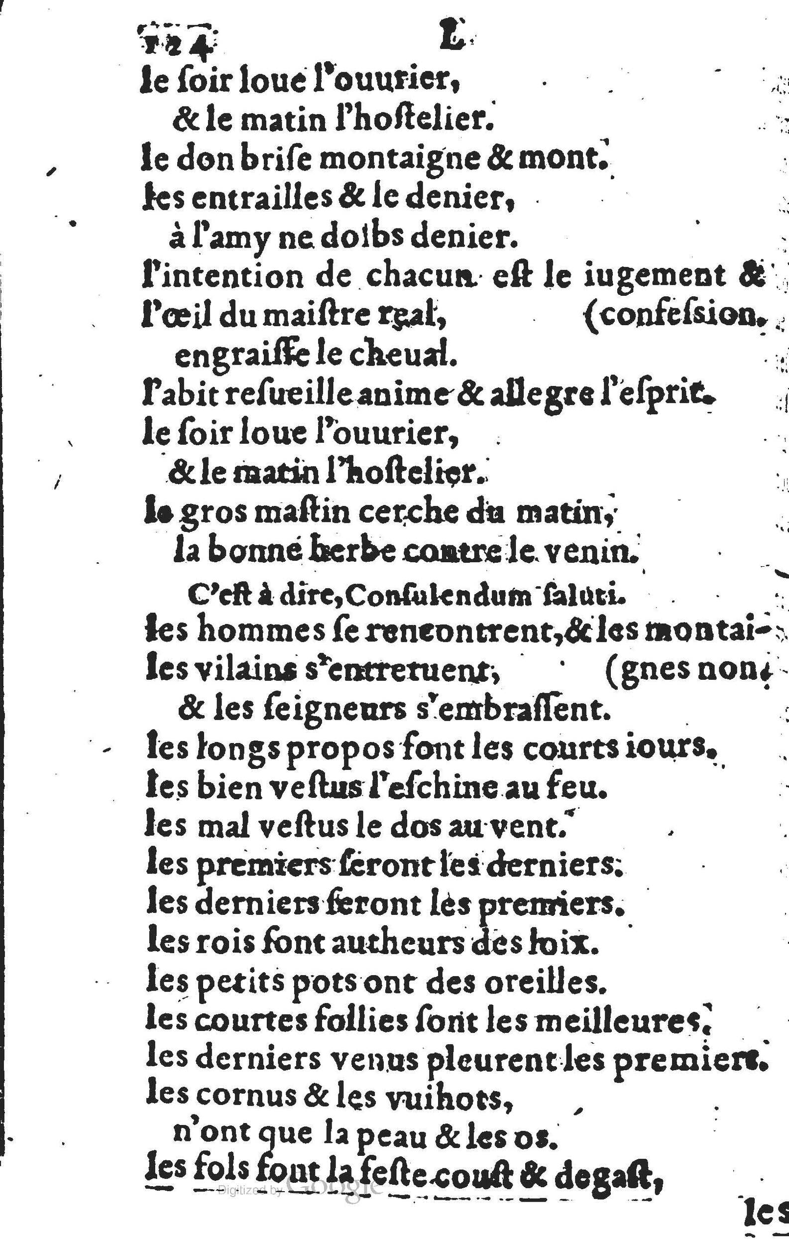 1578 - Nicolas Lescuyer - Trésor des sentences dorées - UGent