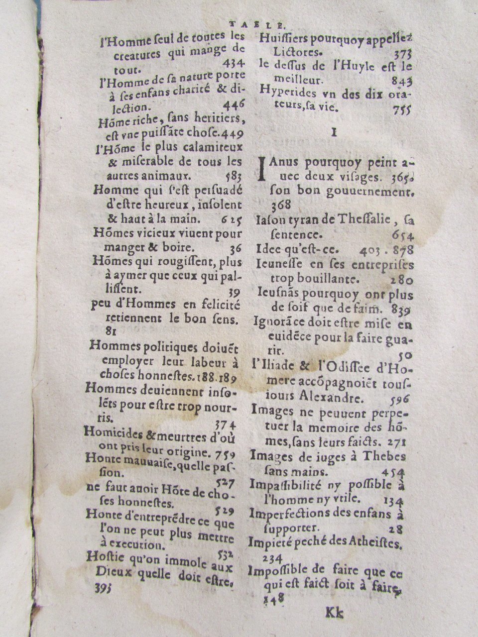 1578 - Jean Poupy - Trésor des morales de Plutarque - Vitré