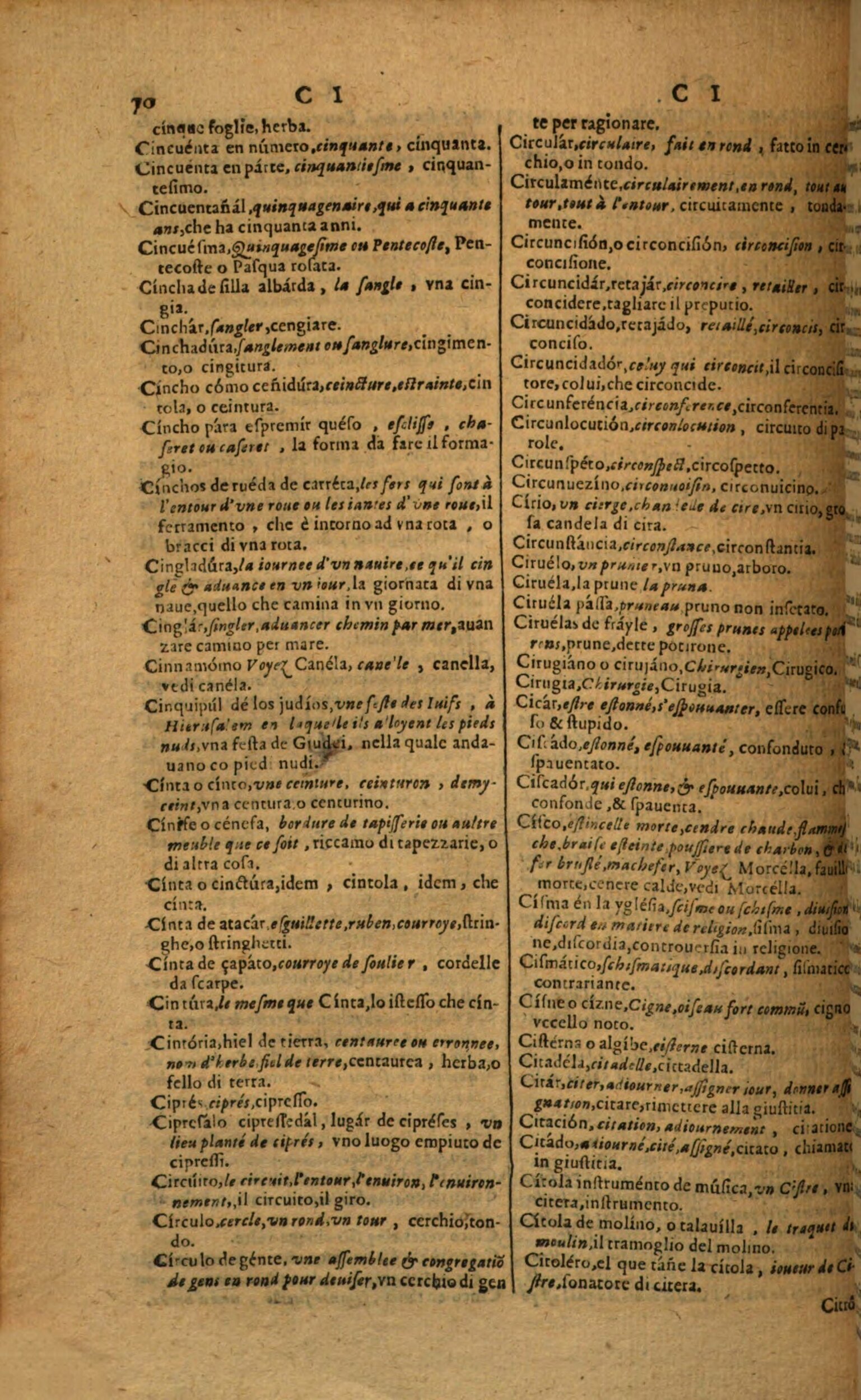 1617 - Samuel Crespin - Trésor des trois langues espagnole, française et italienne (Première partie) - Regensburg
