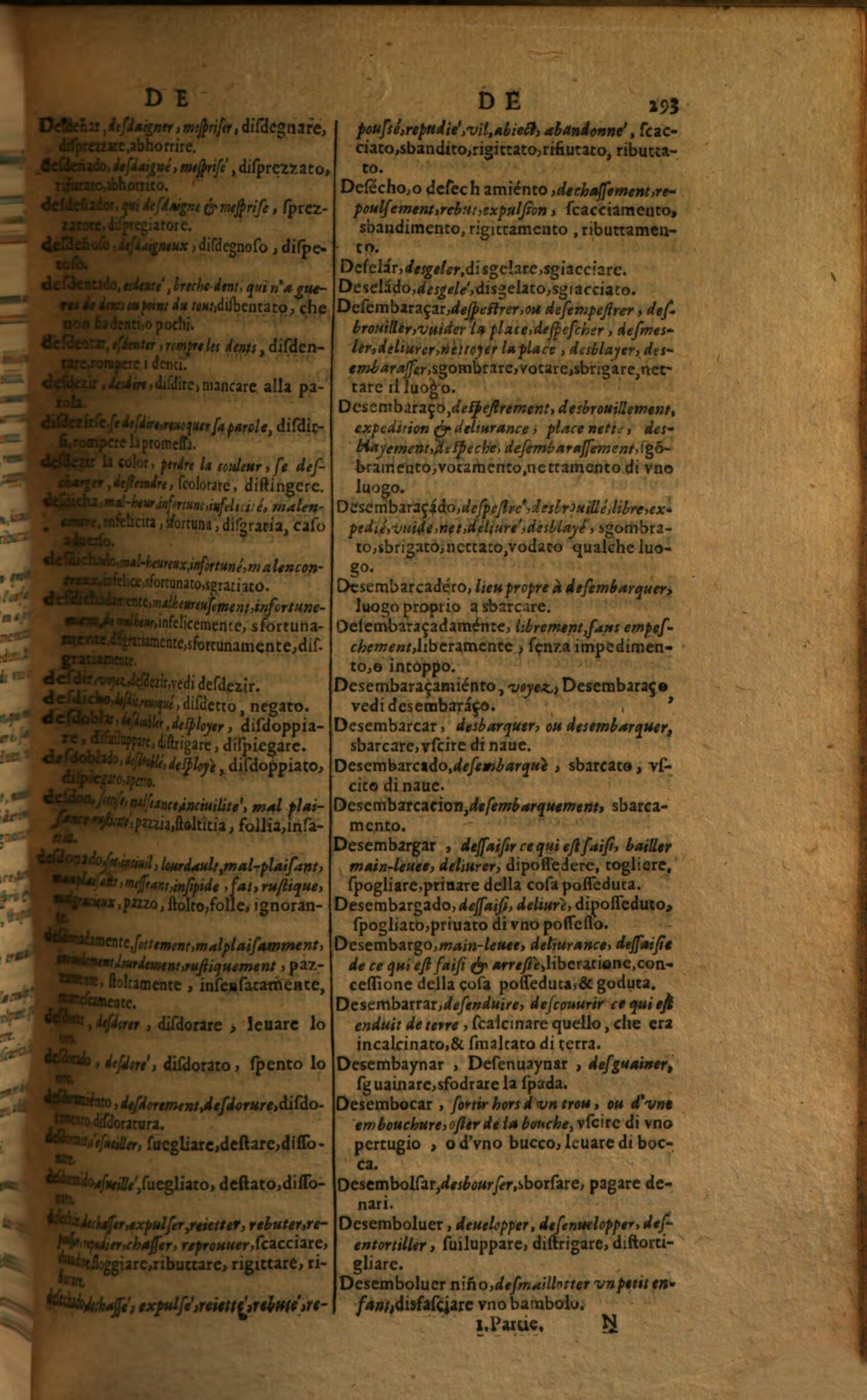 1617 - Samuel Crespin - Trésor des trois langues espagnole, française et italienne (Première partie) - Regensburg
