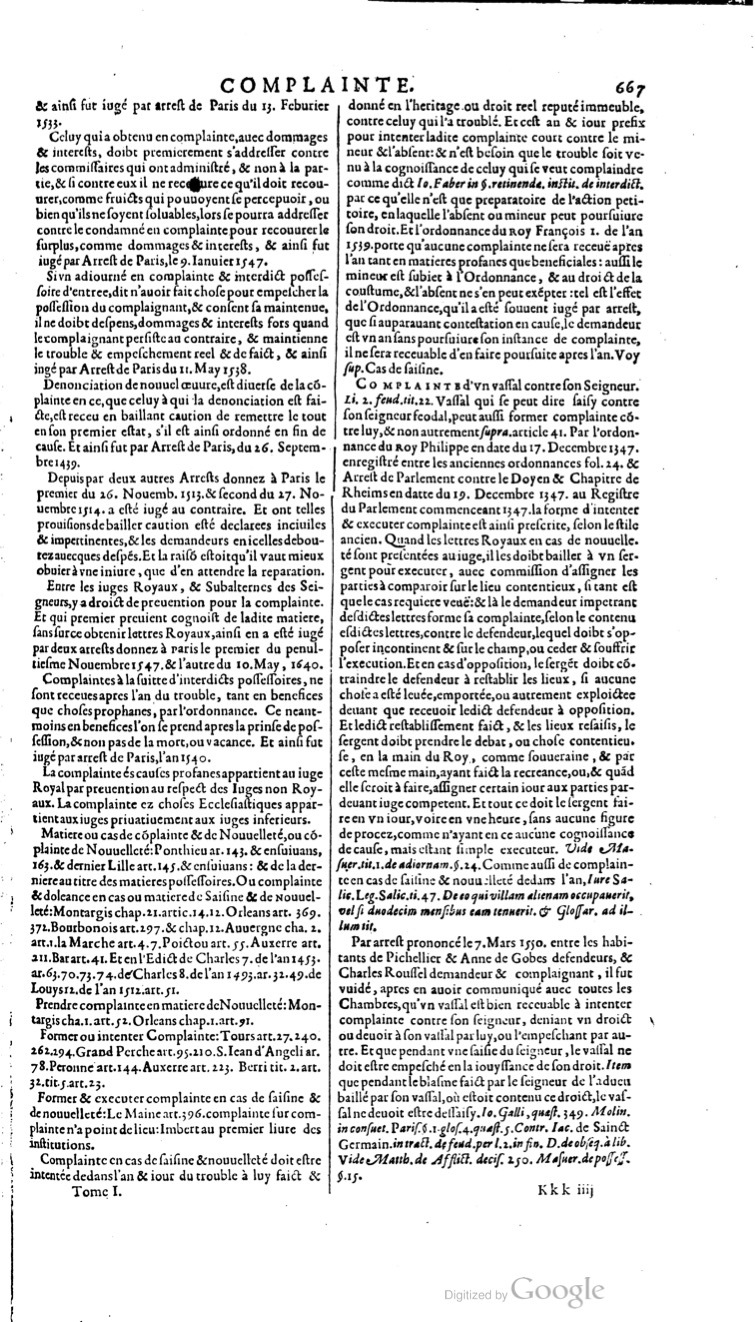 1629 - Veuve Nicolas Buon - Trésor du droit français (21754 T. 1) - BM Lyon