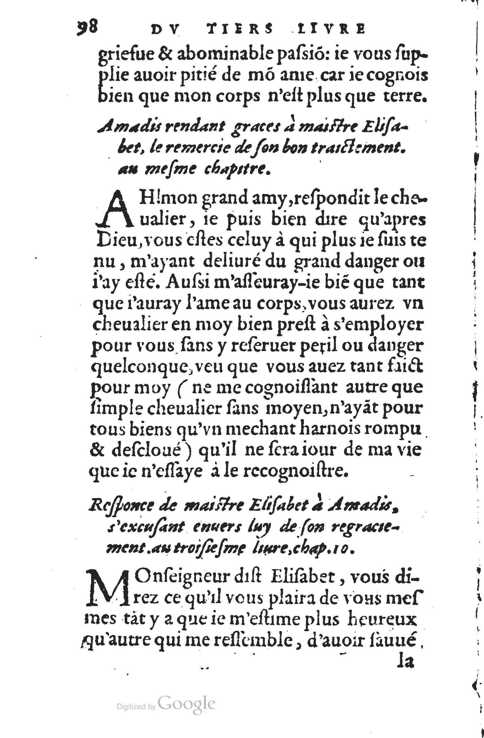 1560 - Jean d’Ogerolles et Gabriel Cotier Lyon - Trésor des Amadis - BSB Munich